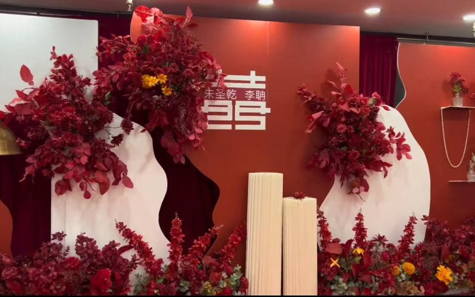 紅色婚禮布置