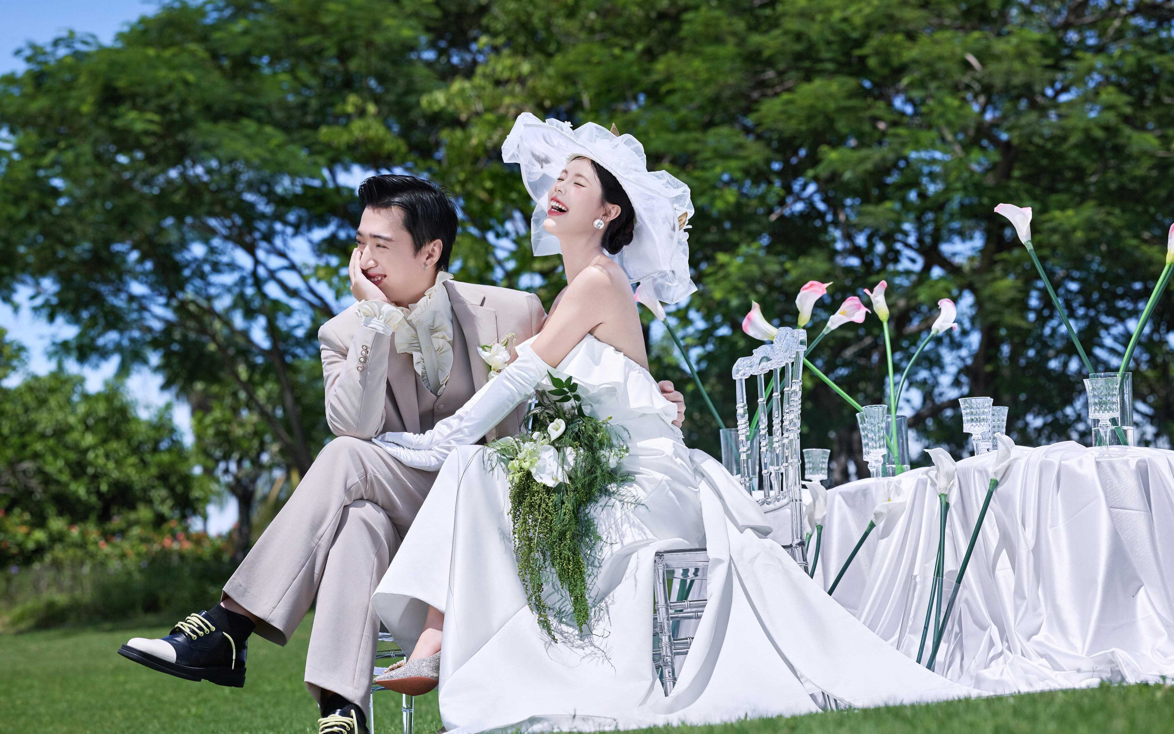 三亚草坪婚纱照⛳️以绿野为誓，海风为证共赴余生