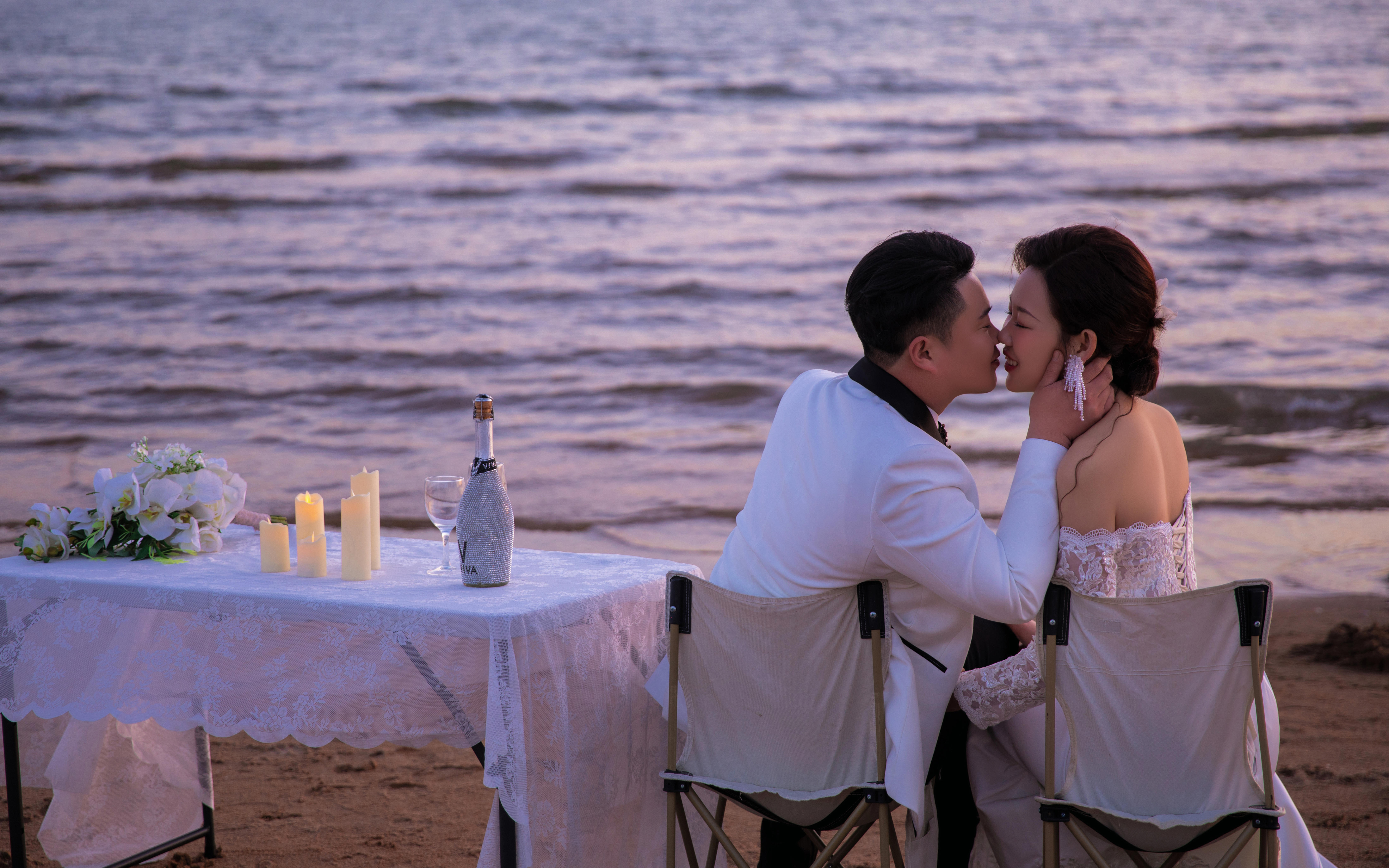 浪漫黃昏海景紀(jì)實(shí)感婚紗照
