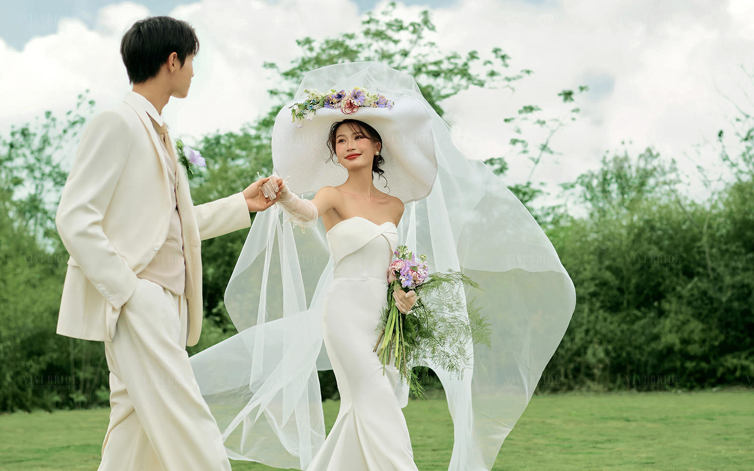 草坪婚纱照🍃把我拍成了电影中的法式少女
