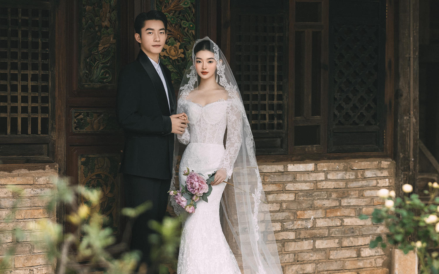 浪漫的新中式婚紗照/園林婚紗照