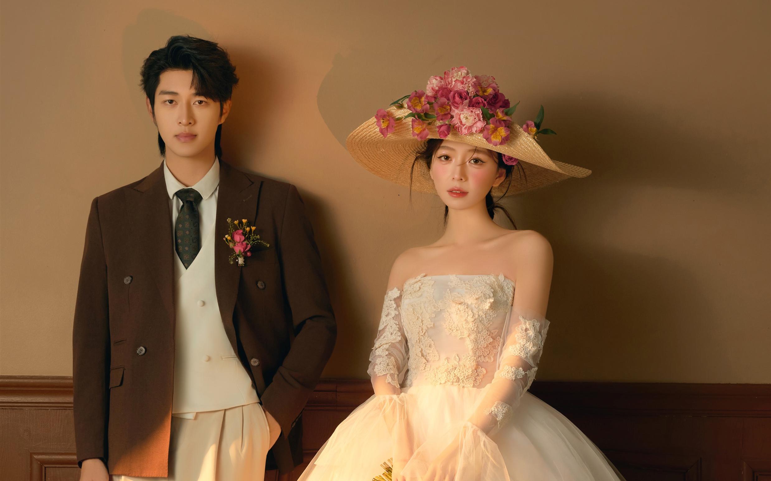 法式復古婚紗照｜把春天戴在頭上，溫柔到骨子里