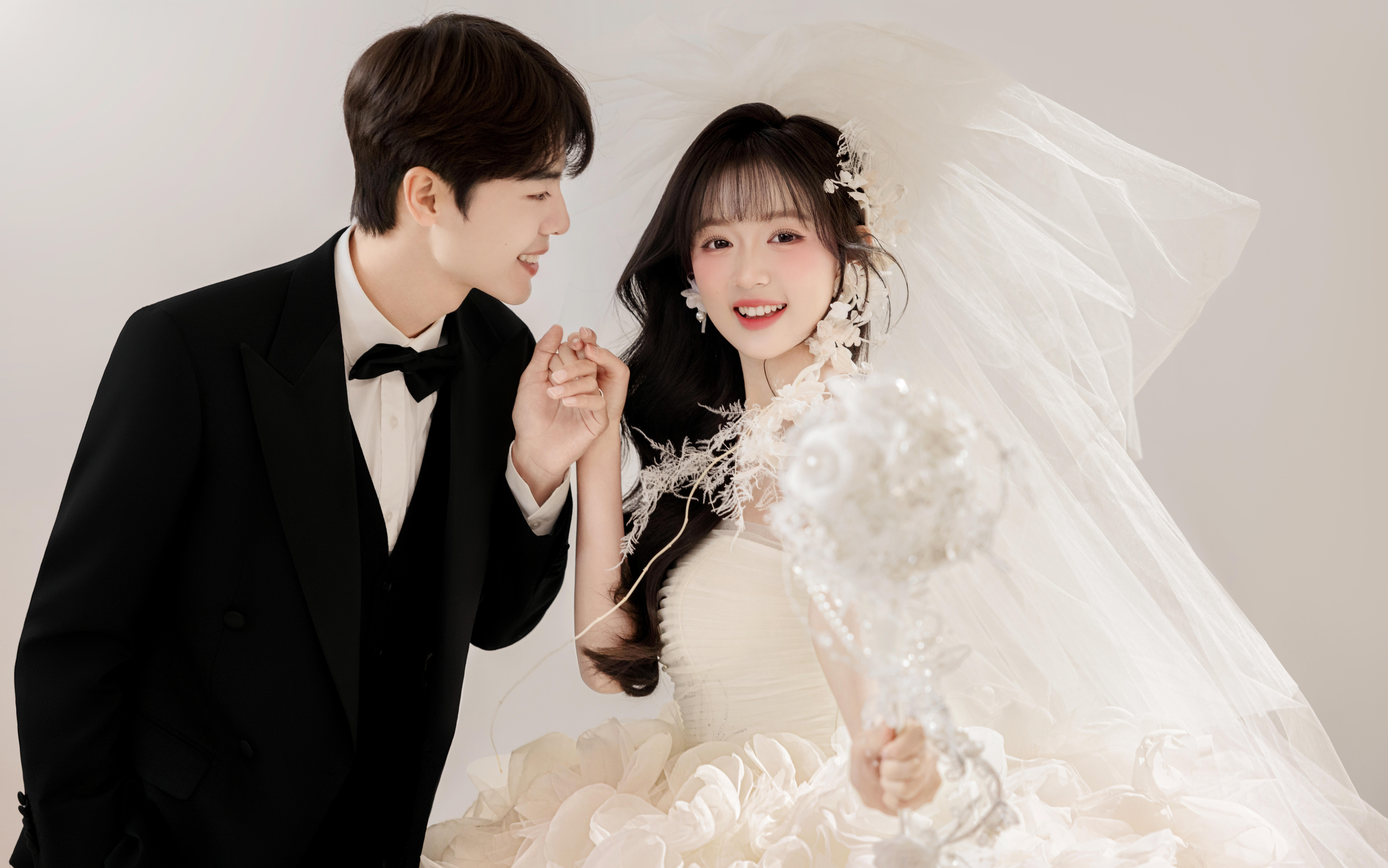 美到犯规🌿超有feel的韩式小清新婚纱照