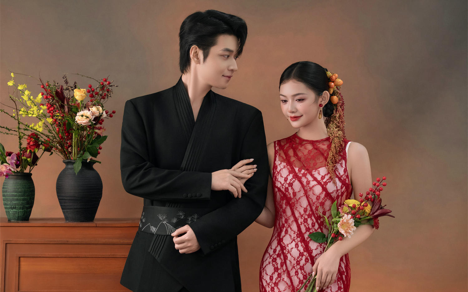 反复爱上新中式婚纱照❗️红色太衬人啦💫