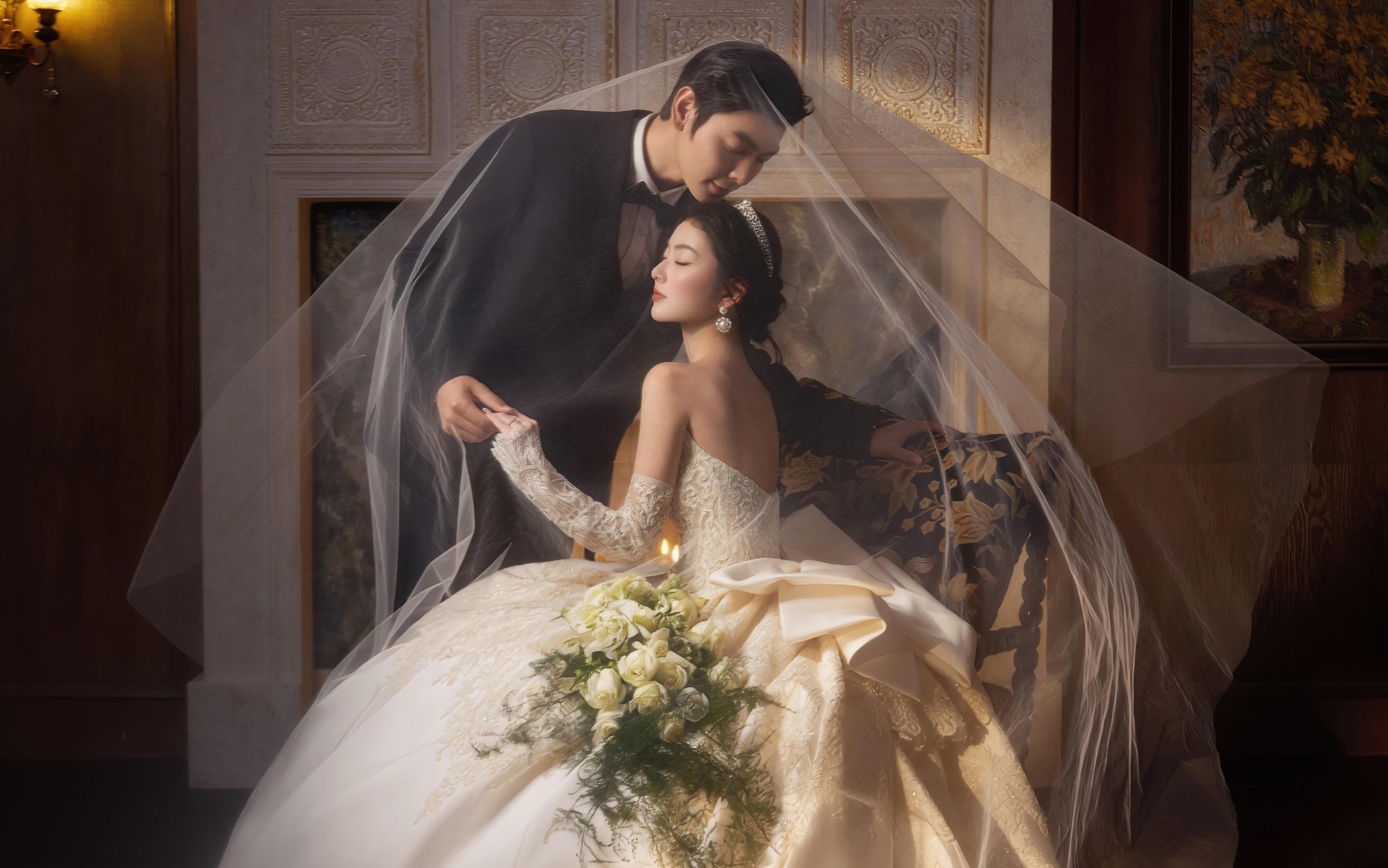 婚纱照推荐｜高审美的老钱风婚纱照