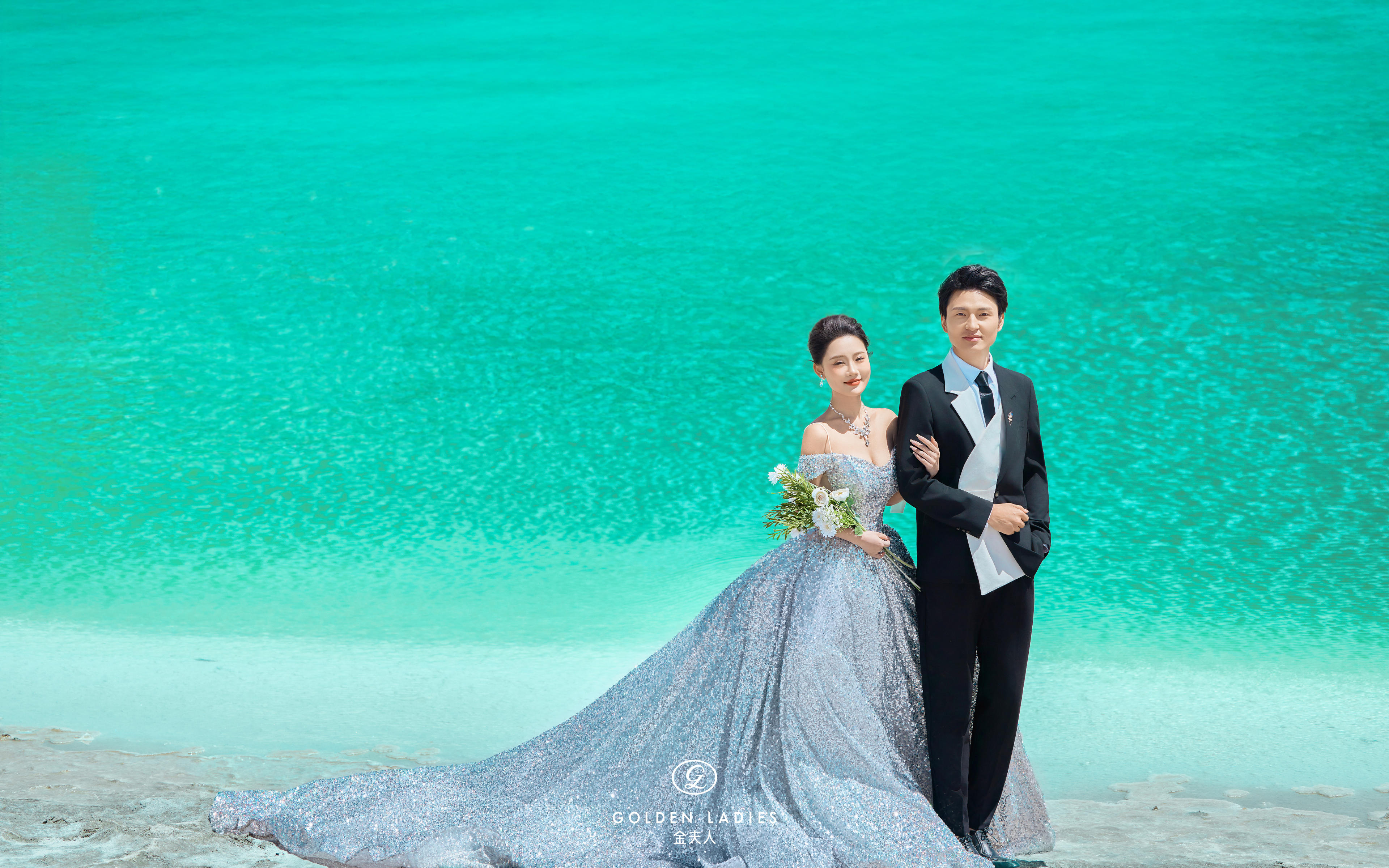 青海翡翠湖婚纱照