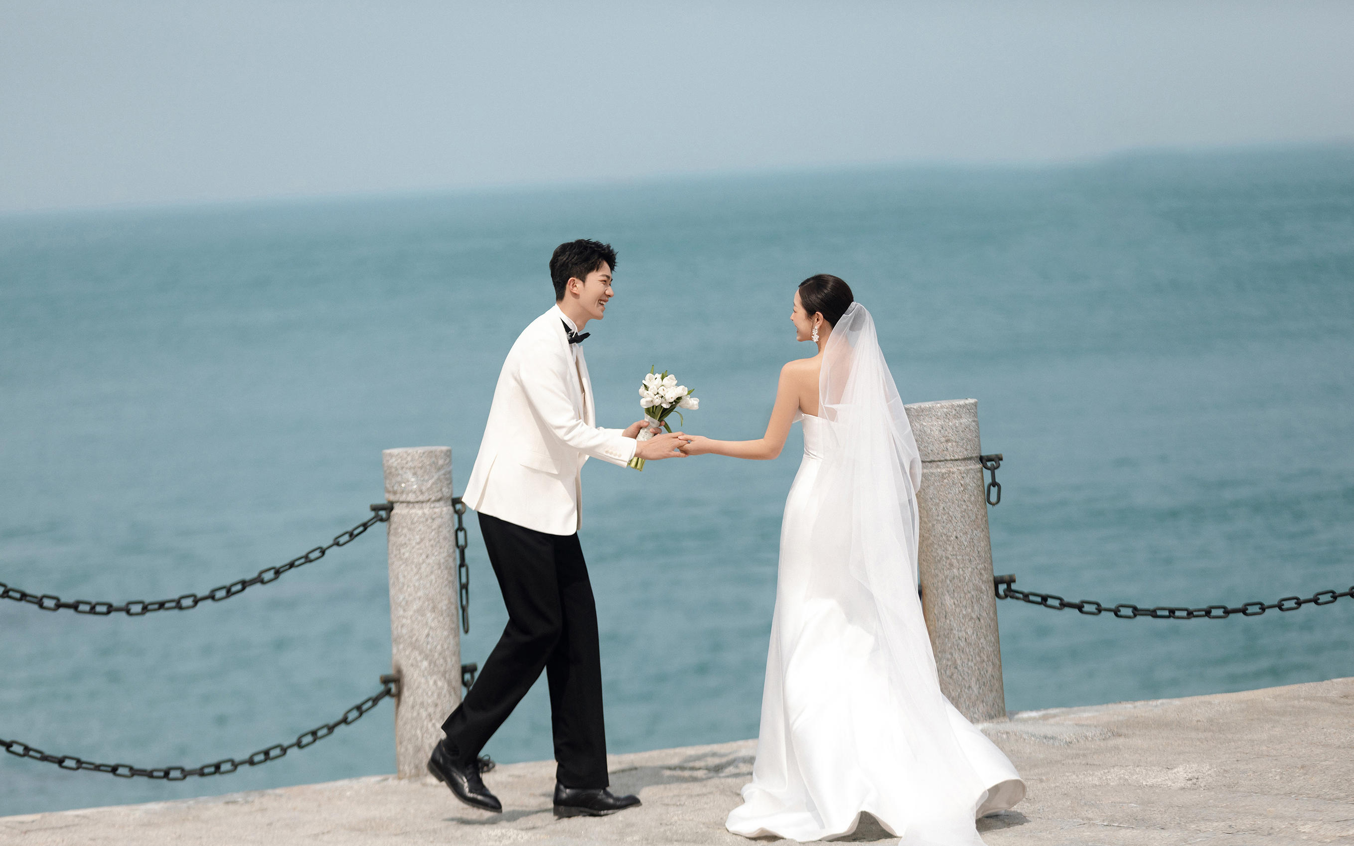 【法式印象】跨越三千公里的海景婚纱照🌊直接美爆