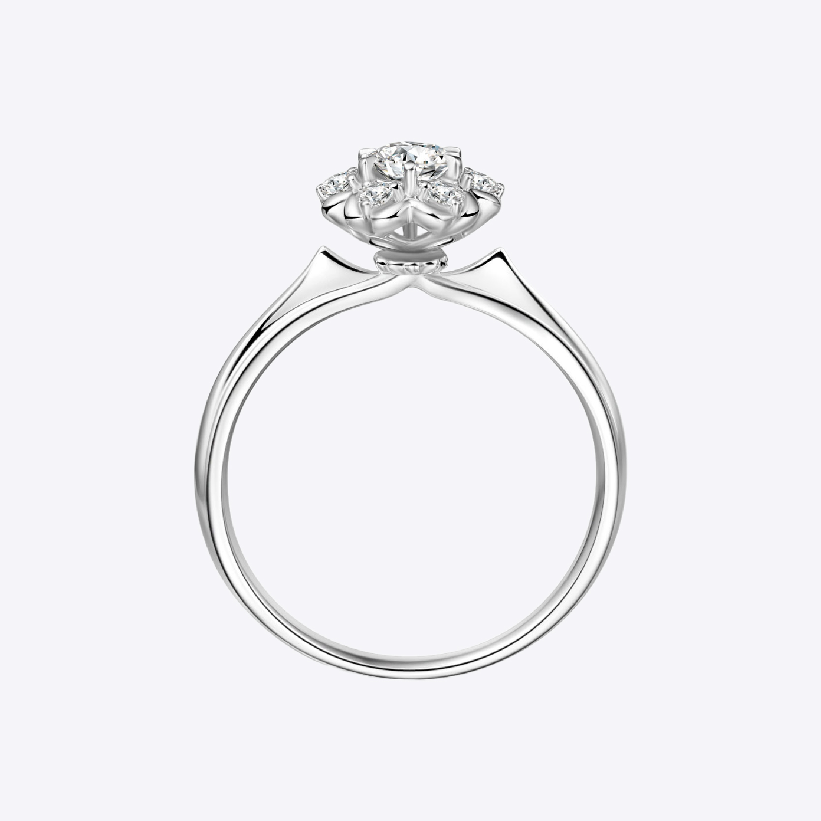 SHINEKEY 光钥 FlowerLove恋花 Pt950钻戒 精选D色克拉钻