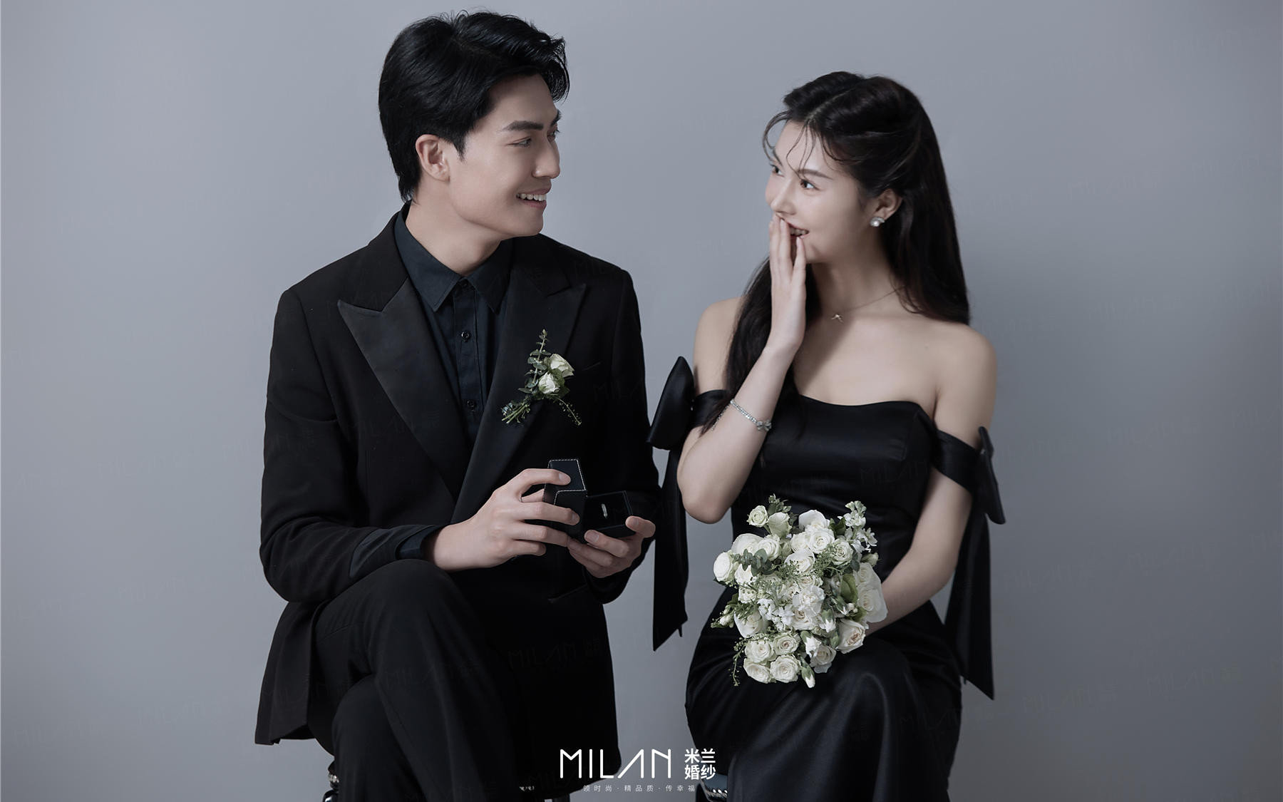 韩系黑纱婚纱照｜冷艳和甜腻我都要了🖤