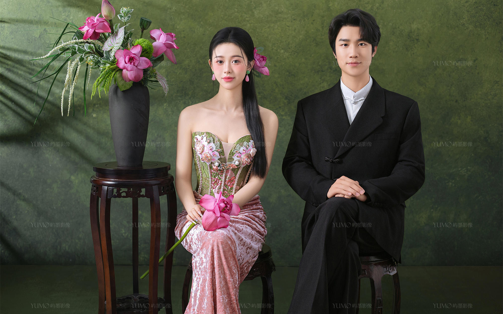 新中式花艺婚纱｜把江南诗意揉进婚纱照