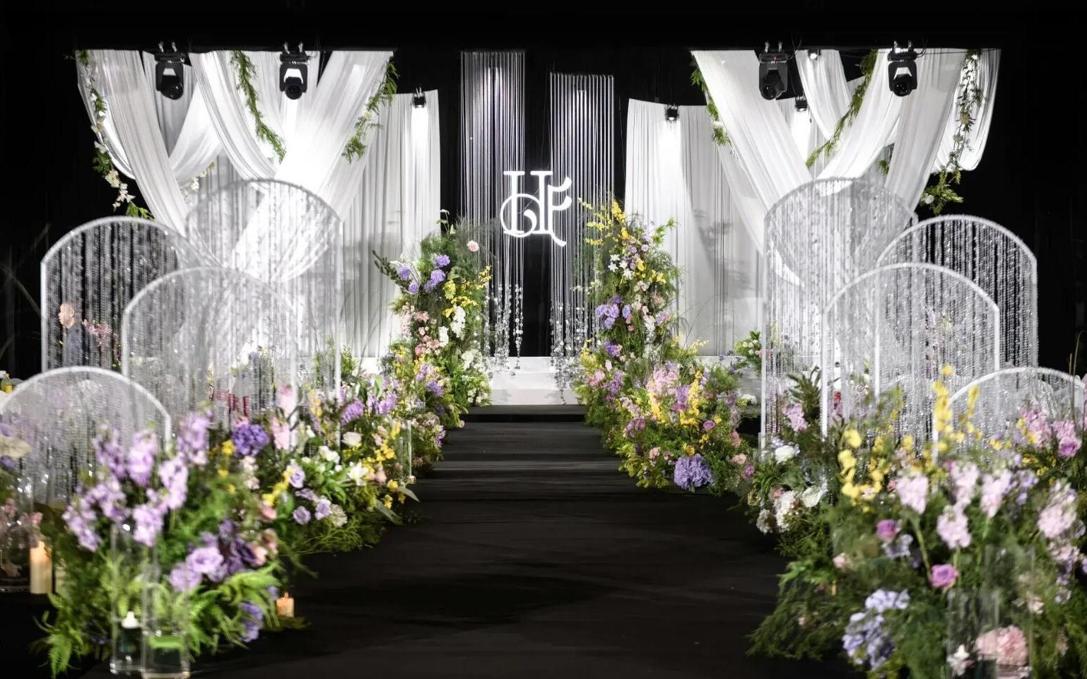  布幔婚礼7，含四大金刚，T台灯光海报婚纱婚车