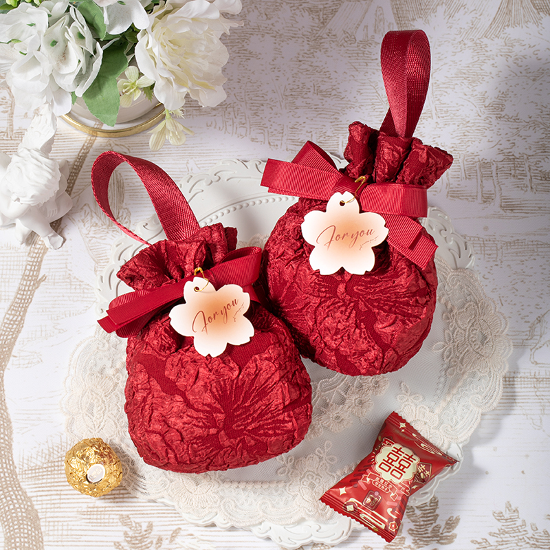 包好發(fā)貨 成品喜糖套餐花朵喜糖袋 喜糖+喜糖盒【成品喜糖不支持退換】