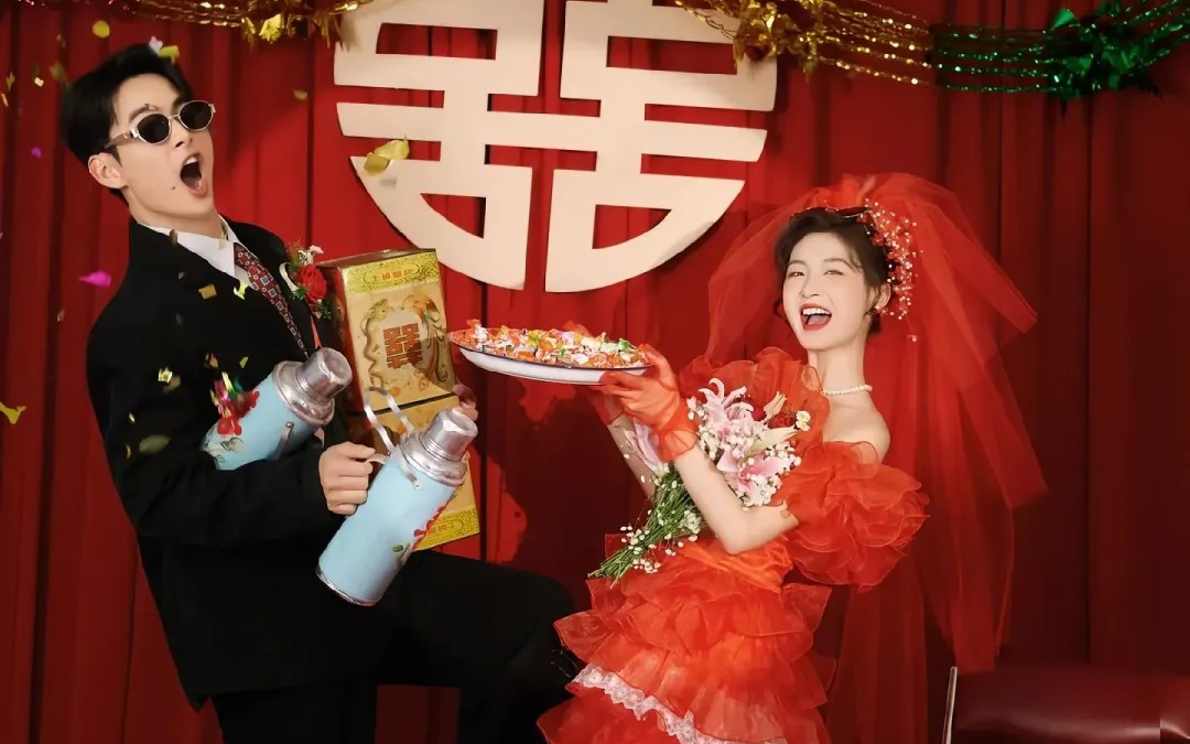 80年代复古婚纱照