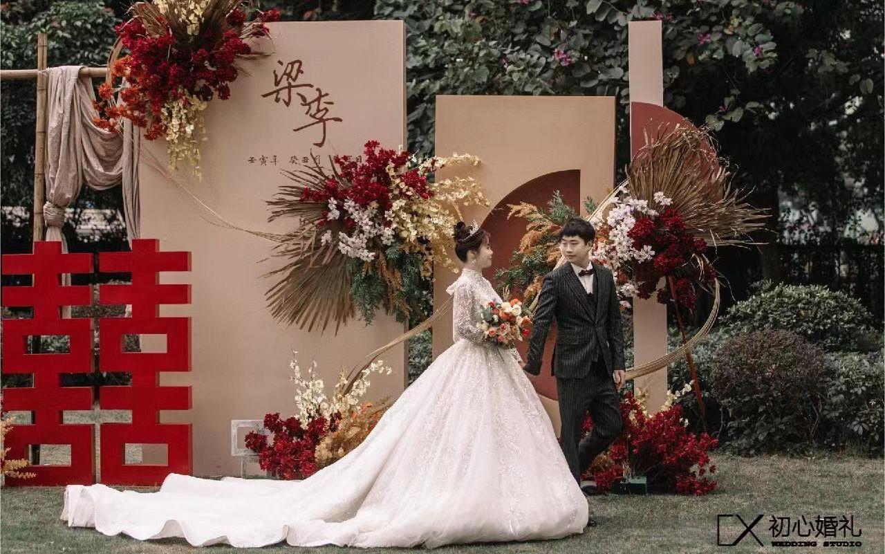 新中式香槟系小院订婚礼定制各种随意风格色系高还原