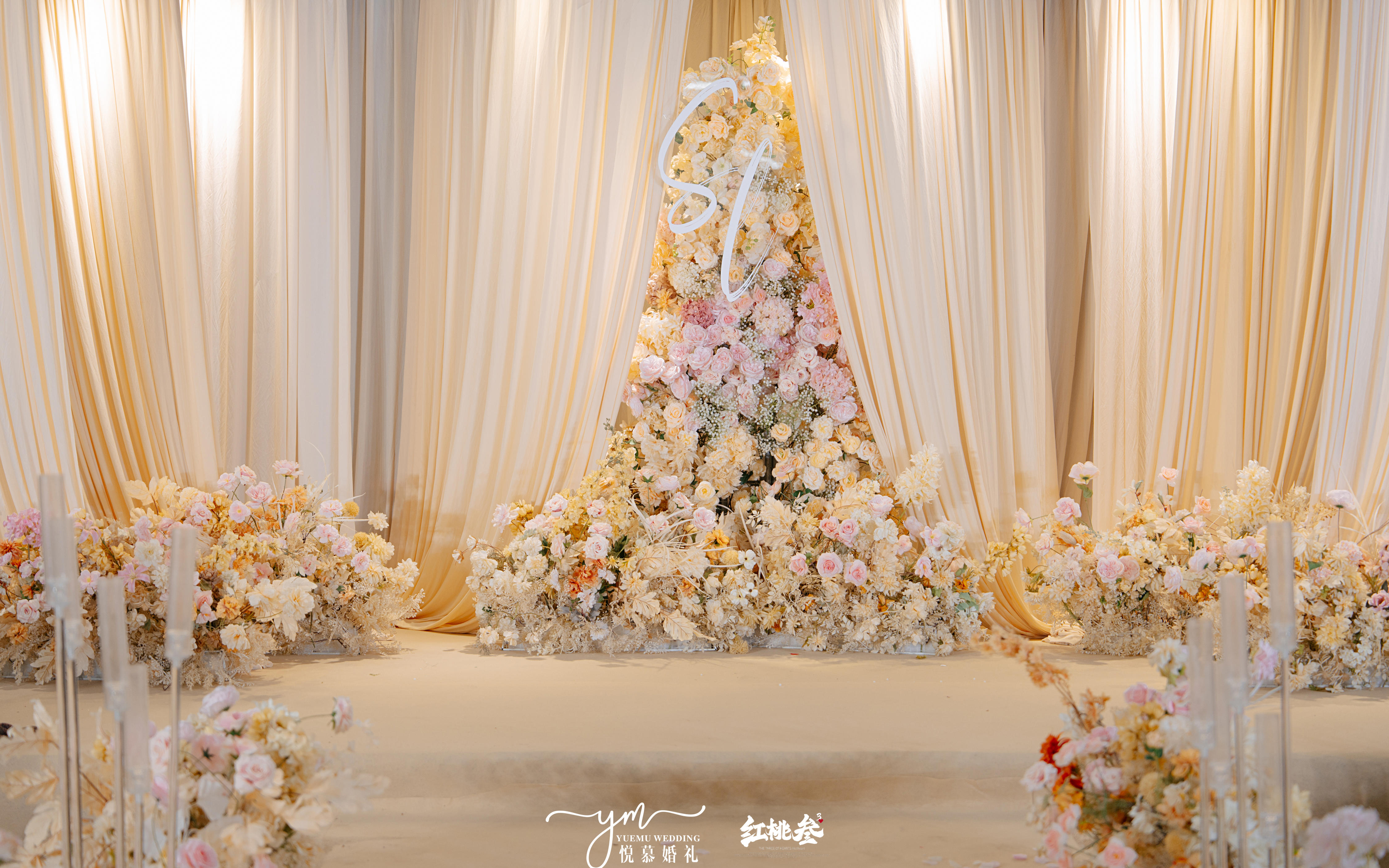 【悅慕婚禮】奶fufu香檳色婚禮
