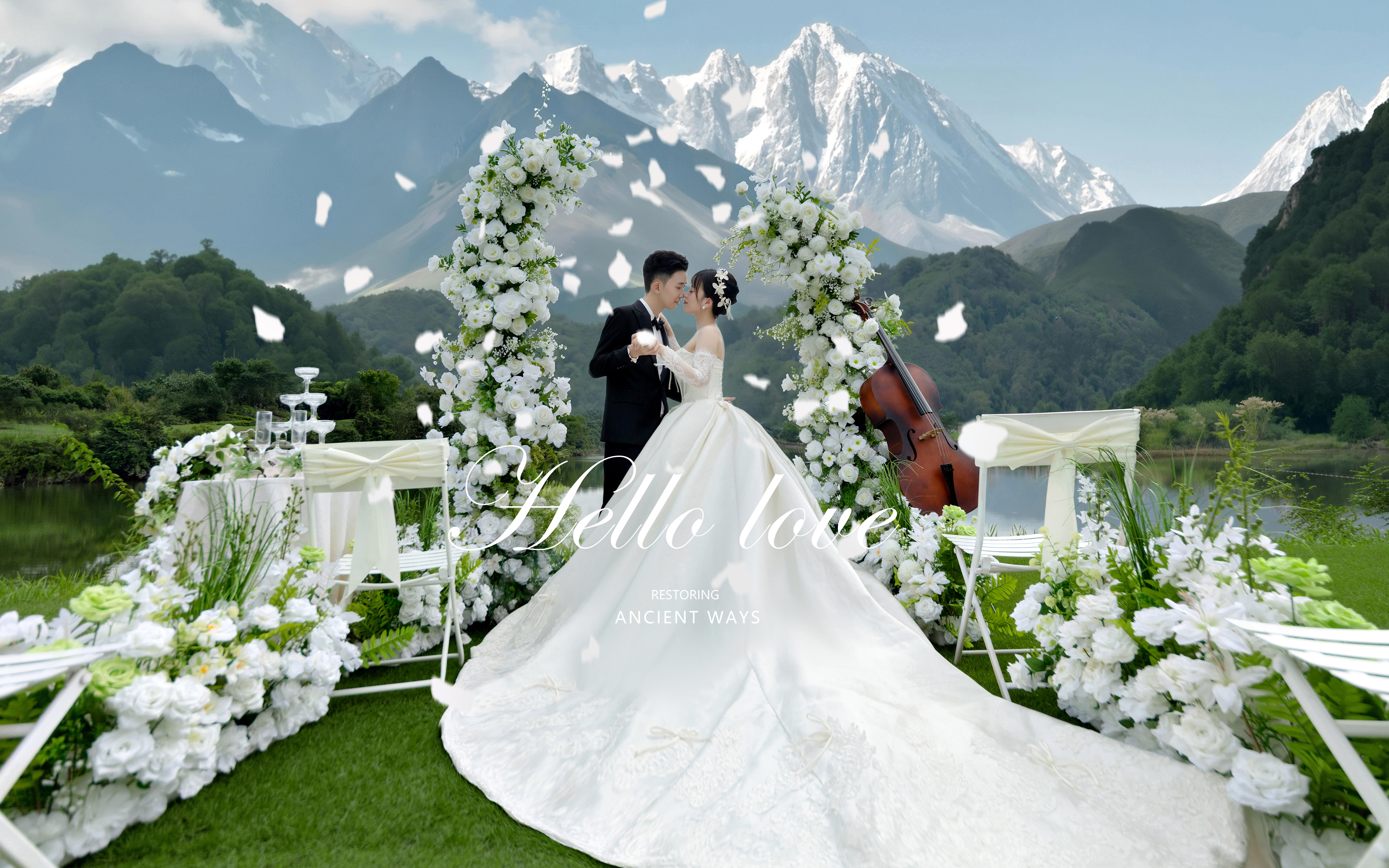終于拍到雪山目的地婚禮婚紗照啦！