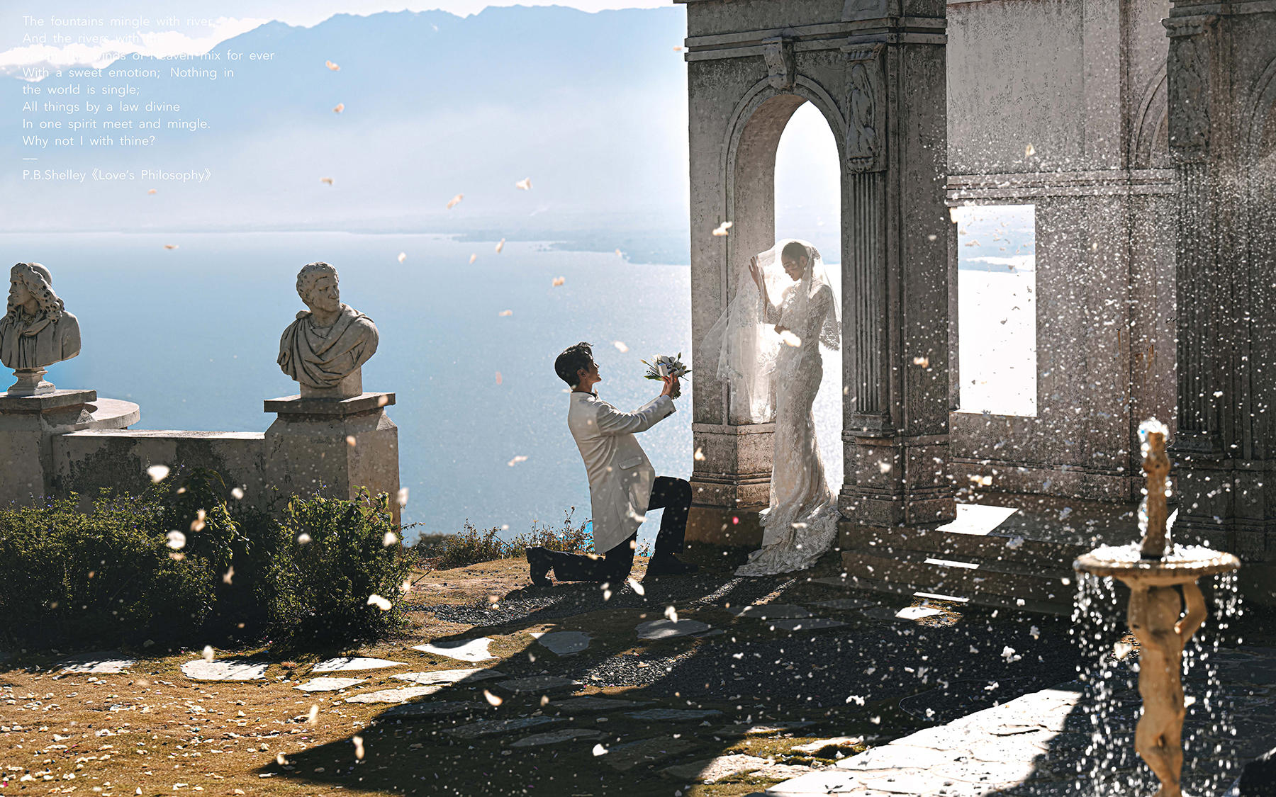 大理旅拍·裙擺藏著所有浪漫，法式莊園婚紗照 