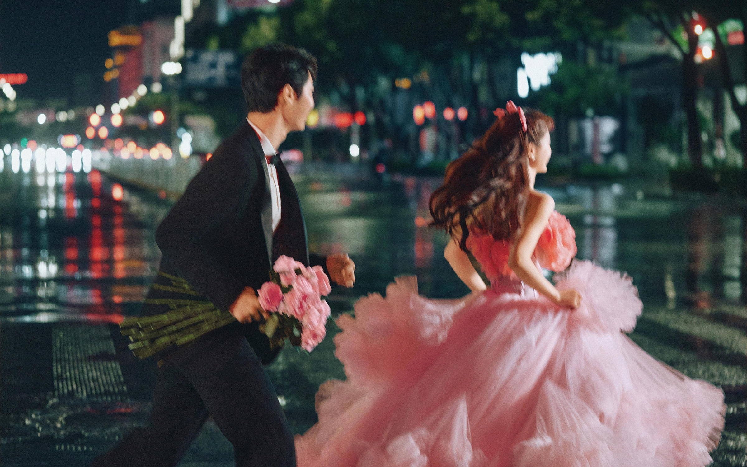 【夜景婚纱照】解锁在逃公主风造，甜飒又出片