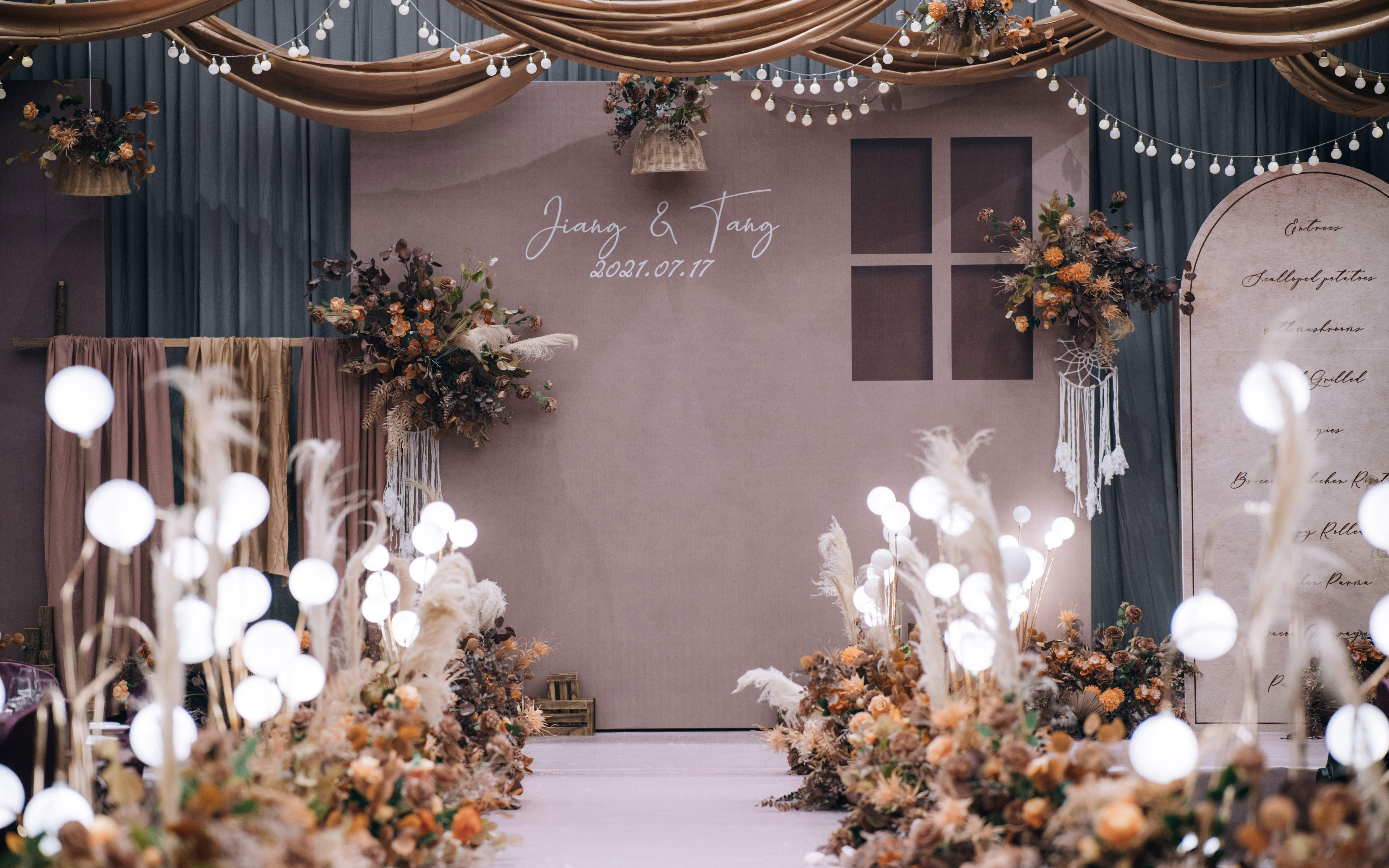 唯美性价清新比精致橙色婚礼