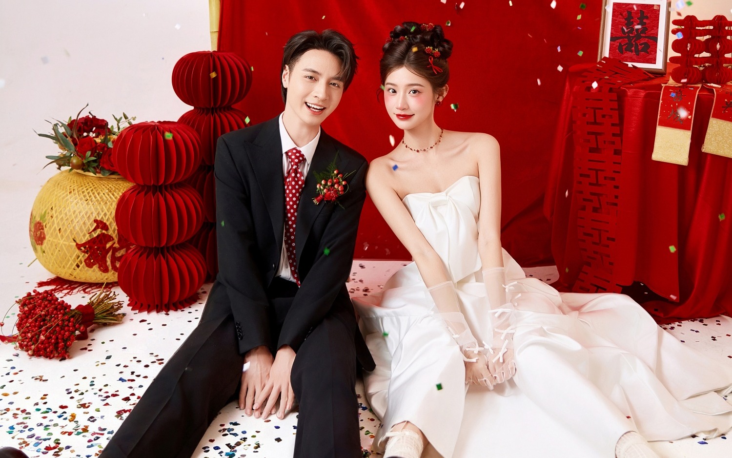 救命❗️喜嫁风婚纱照也太有感染力了吧✨