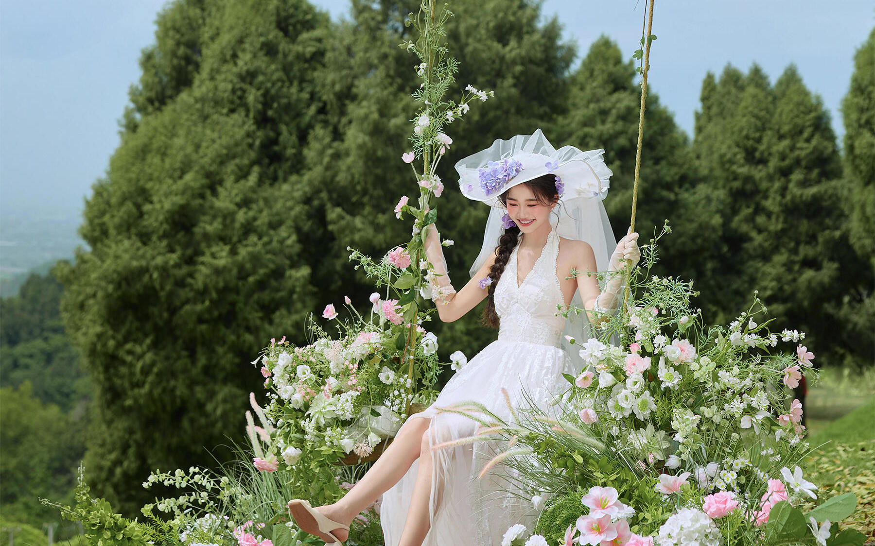 水灵灵的法式少女感婚纱照~是心动的感觉吖
