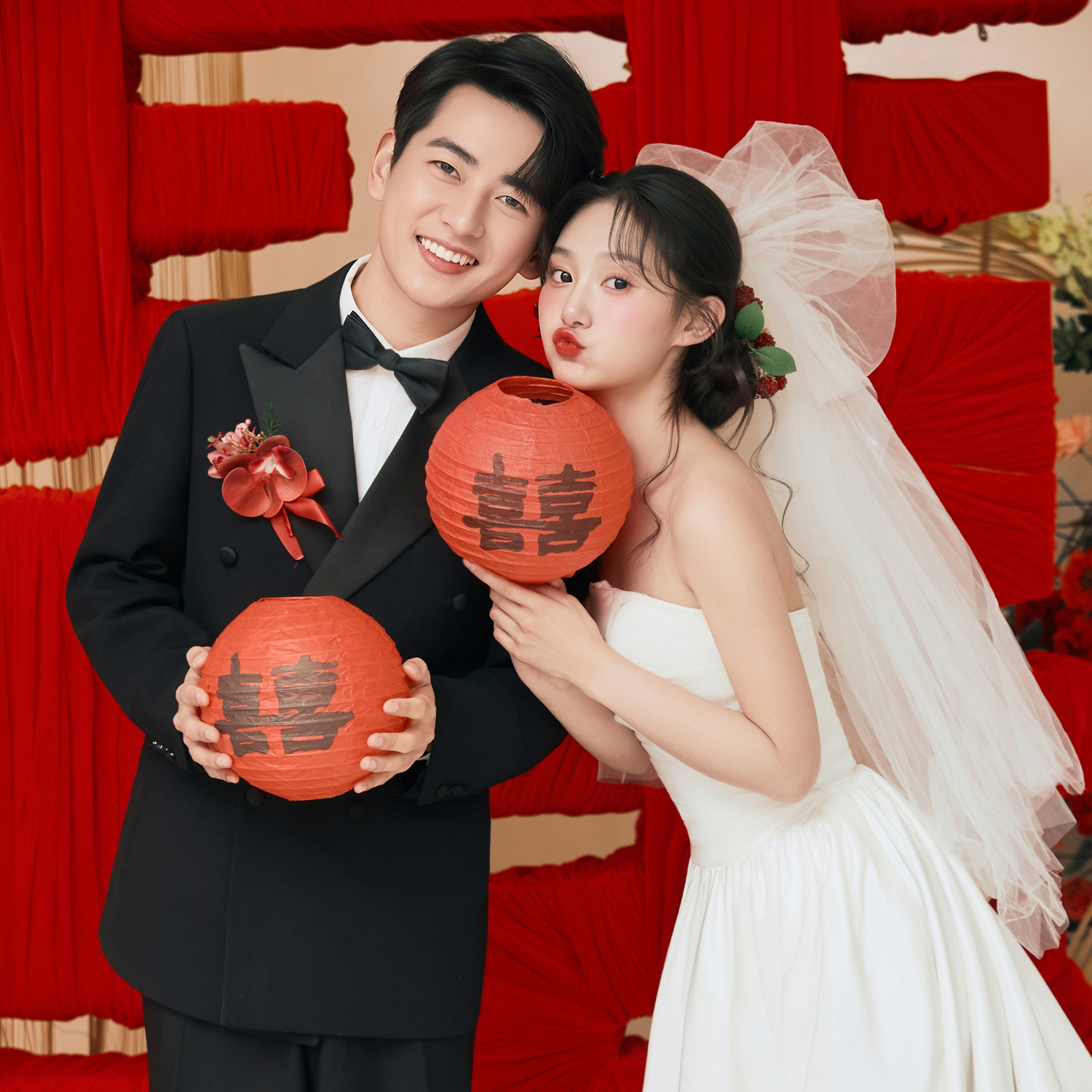 中式囍嫁+送5200豪礼+婚照内外景双拍