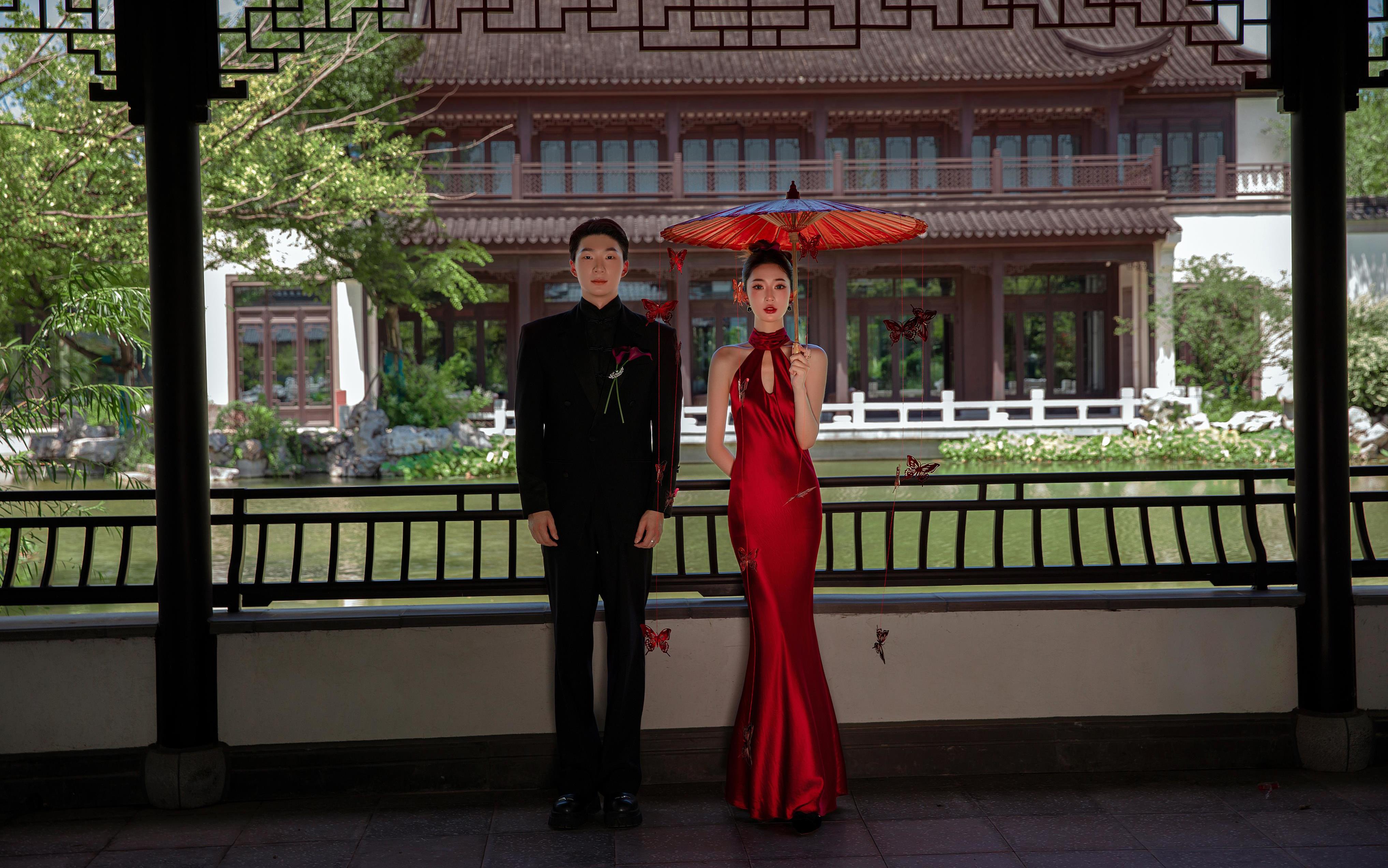 一袭红妆，似锦芳华🔴中式浪漫园林婚纱照