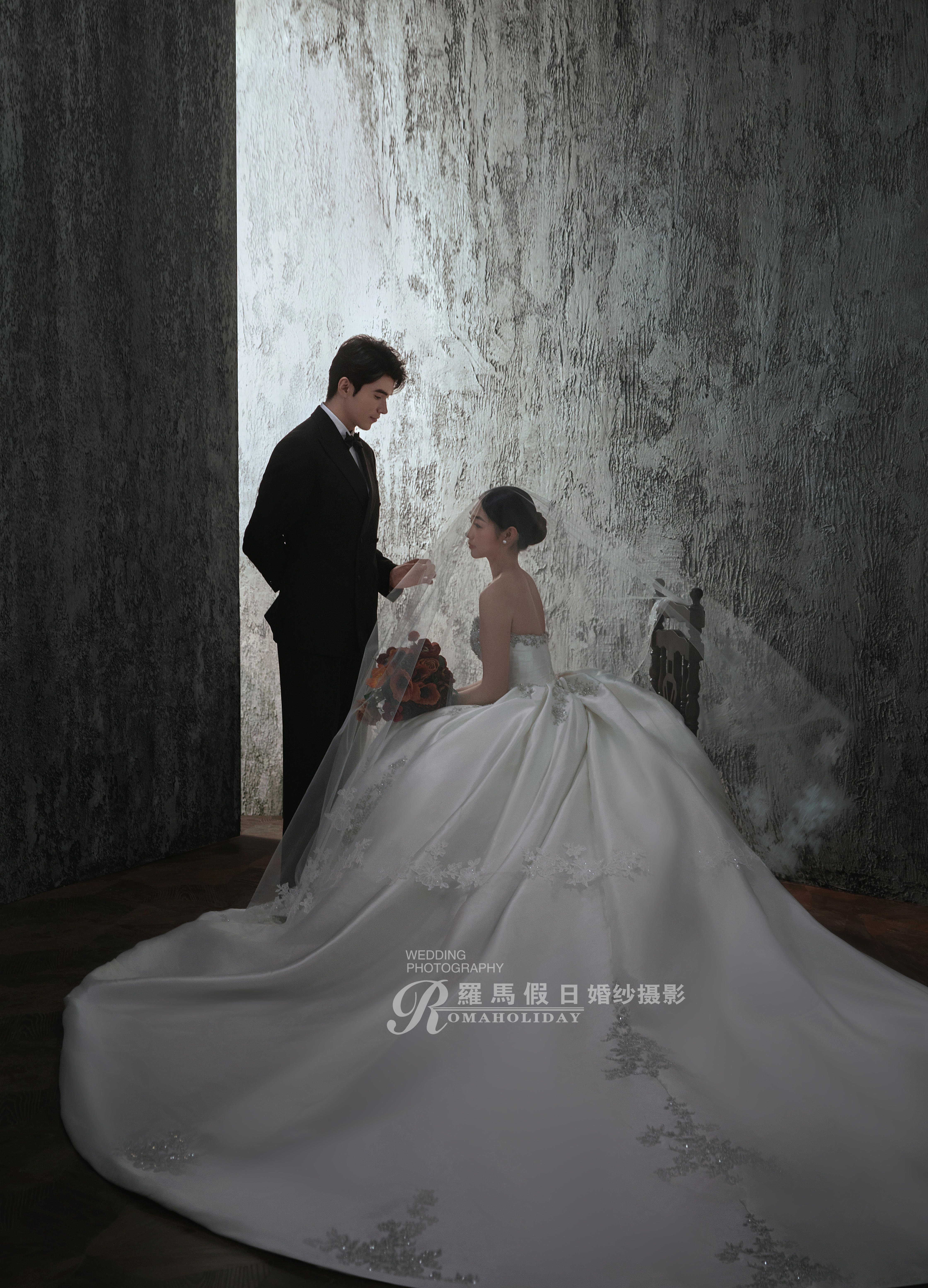 室内光影风婚纱照