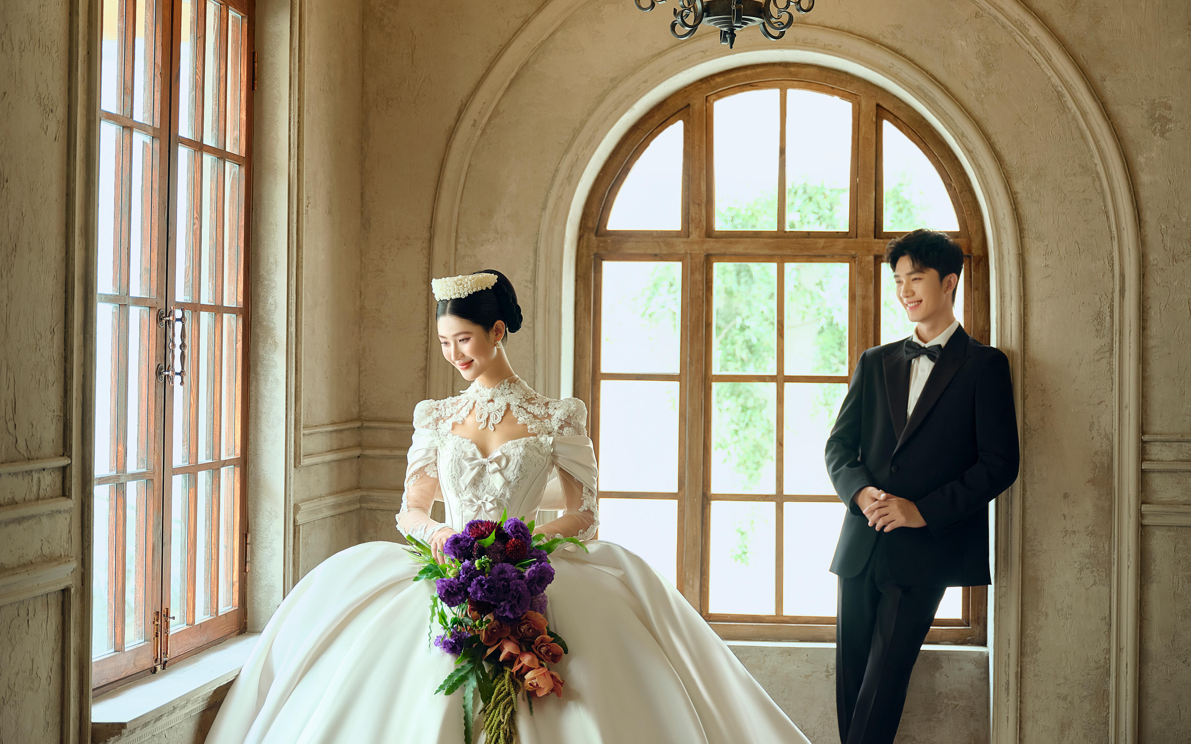 光影里的法式公主夢(mèng)?主紗婚紗照美到失語??