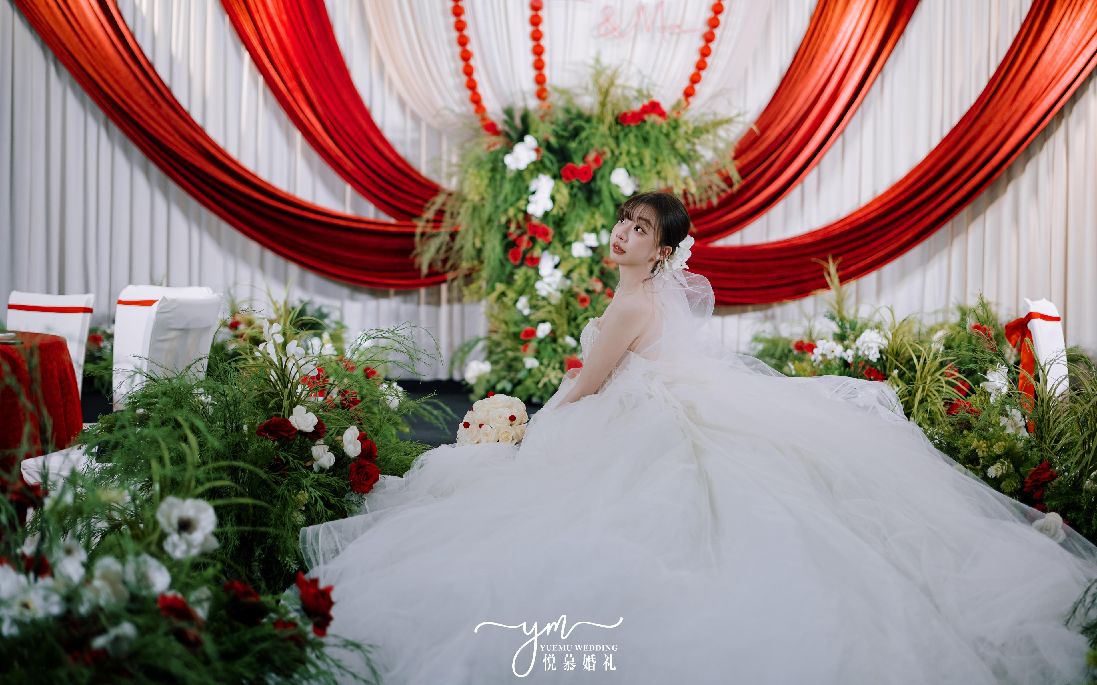 【悦慕婚礼】红白色系婚礼