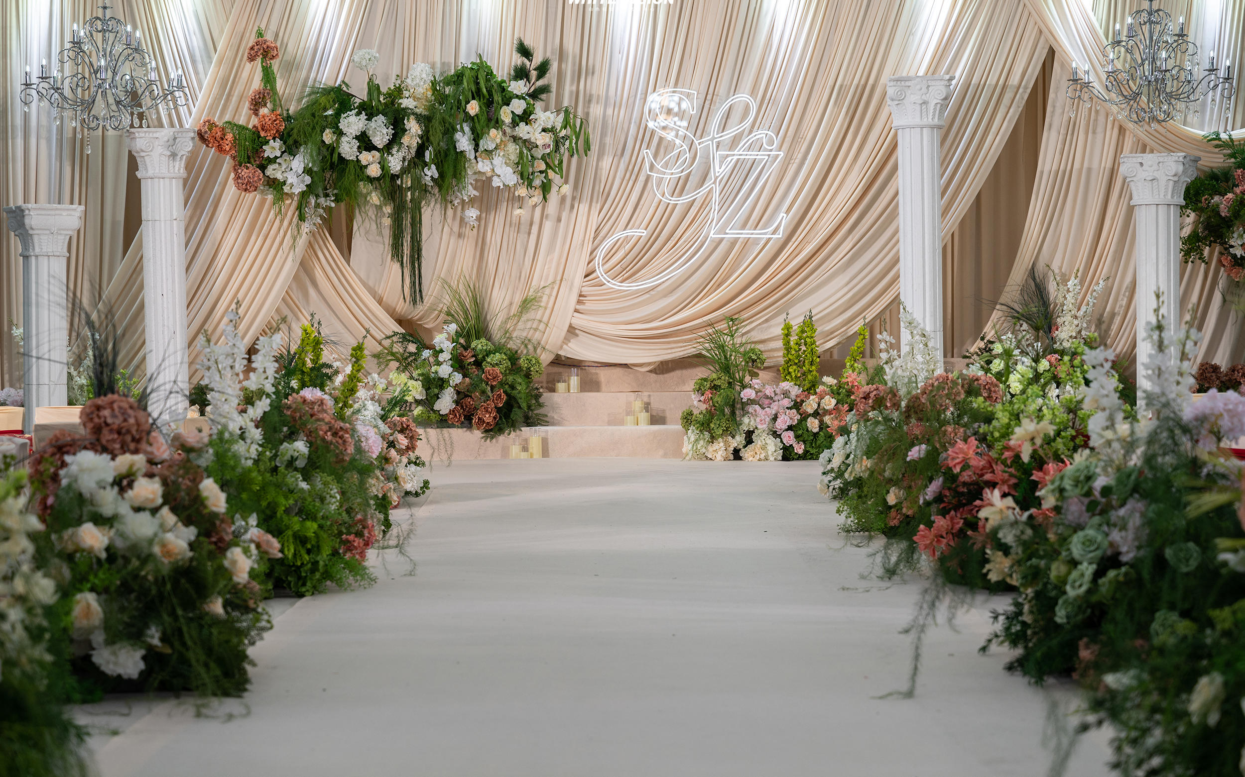 【真爱永恒婚礼】香槟色布蔓