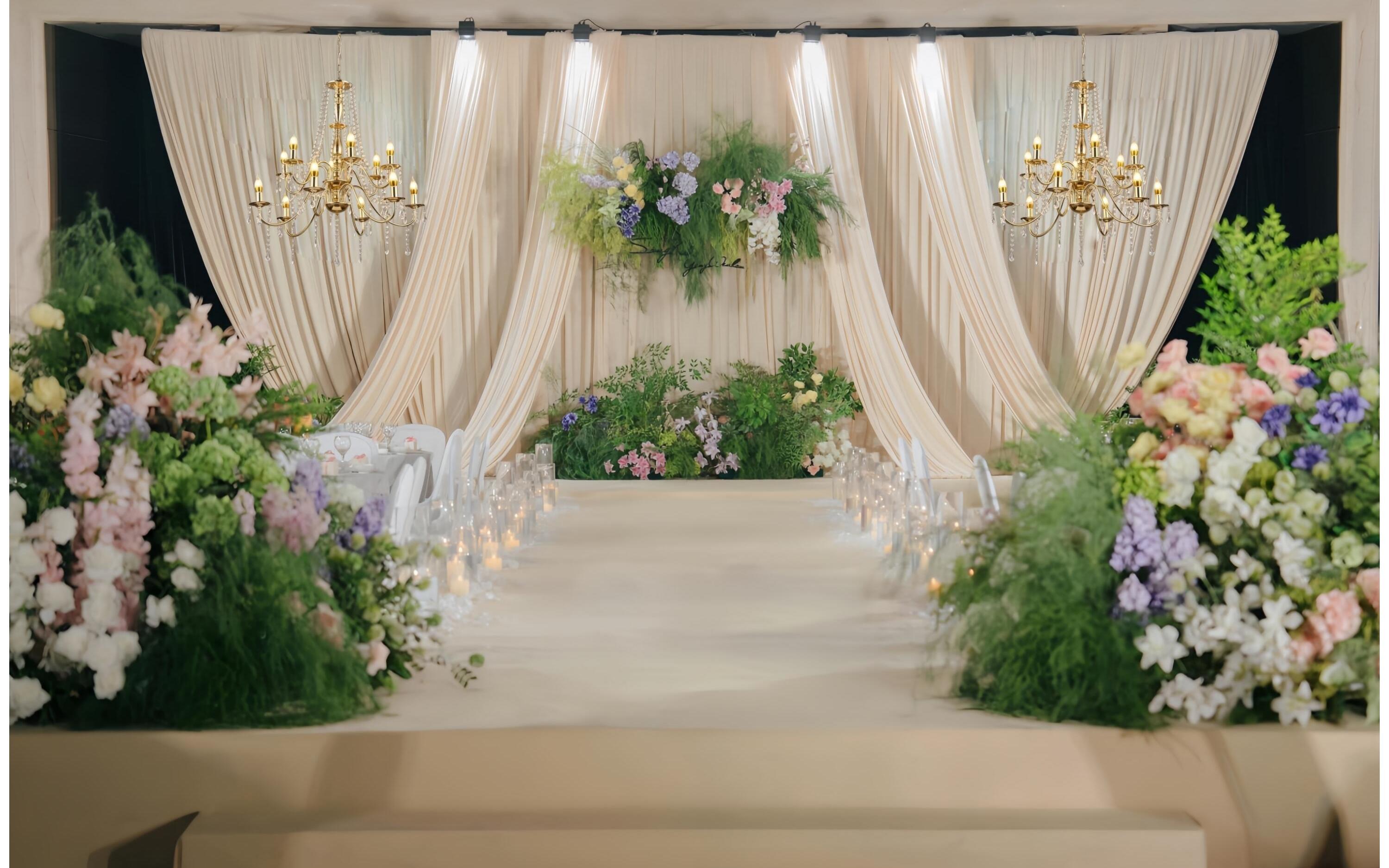 浪漫婚礼定制-韩式简约布艺