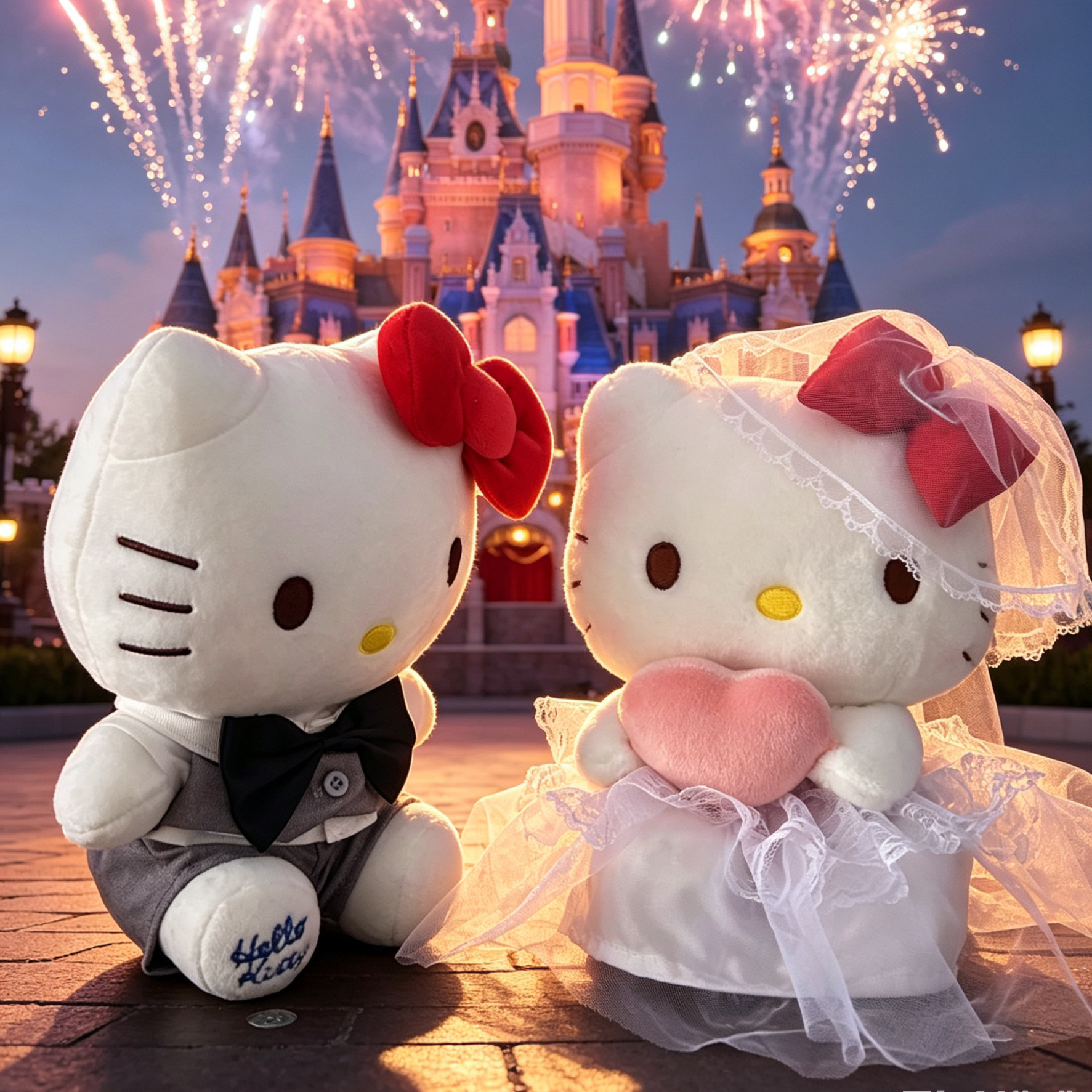 HelloKitty 结婚压床娃娃一对陪嫁抱枕公仔