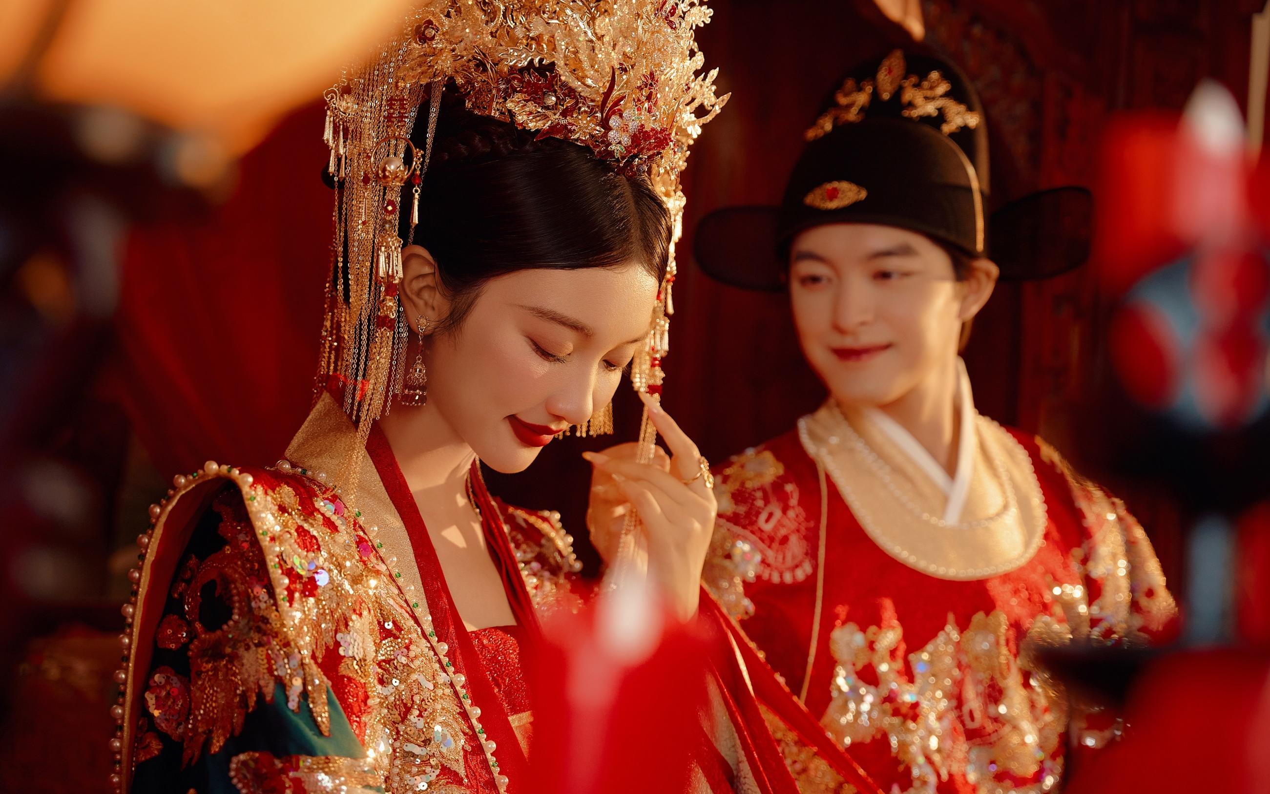 一心沦陷的汉服婚纱照，穿越古今的唯美情缘