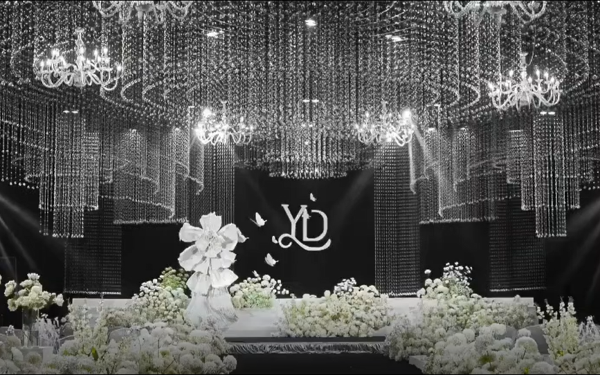 【雅安依百莲婚礼】室内主婚礼/水晶婚礼④/珍珠白