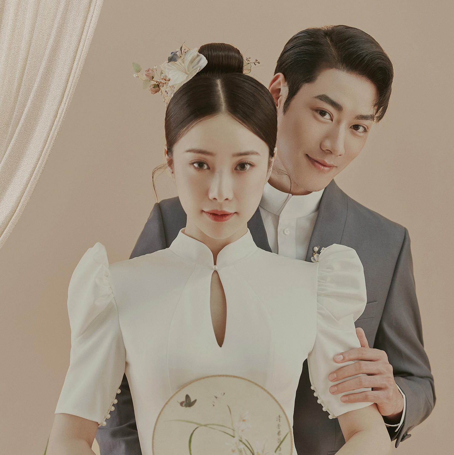 宛若画中人|水墨感工笔画婚纱照yyds‼