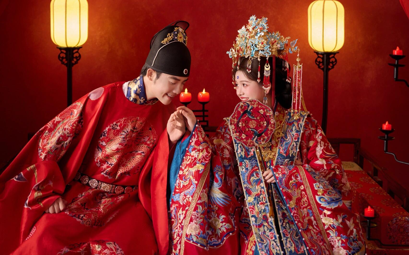 脑补一万字！驸马爷✖️公主大婚情节🎎汉服婚纱