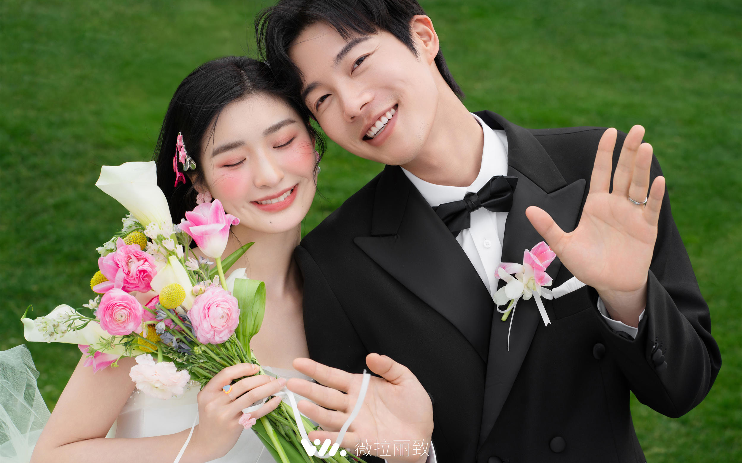 心动N次的草坪婚纱照💓拿捏春夏氛围感