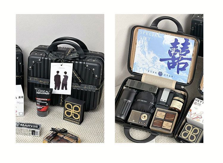 送伴郎绅士黑行李箱伴手礼套餐