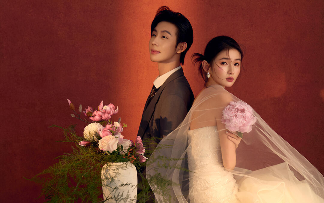 十光堇 | 绝了我的老天奶❗好爱红底复古婚纱照