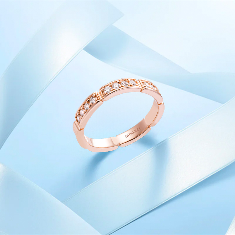 SHINEKEY 光钥  WeaveLight织光  18K金情侣女戒