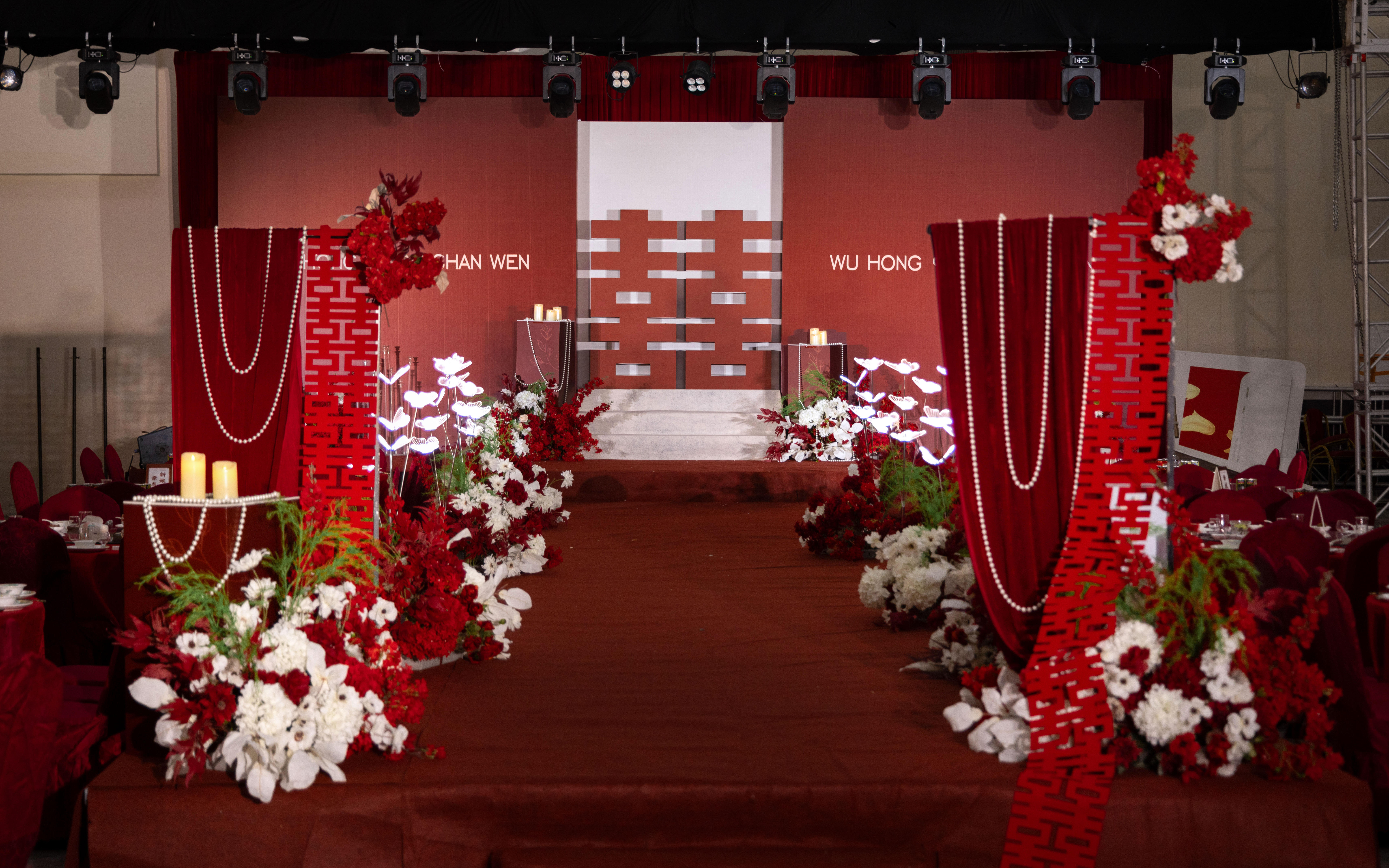 復(fù)古紅色喜字