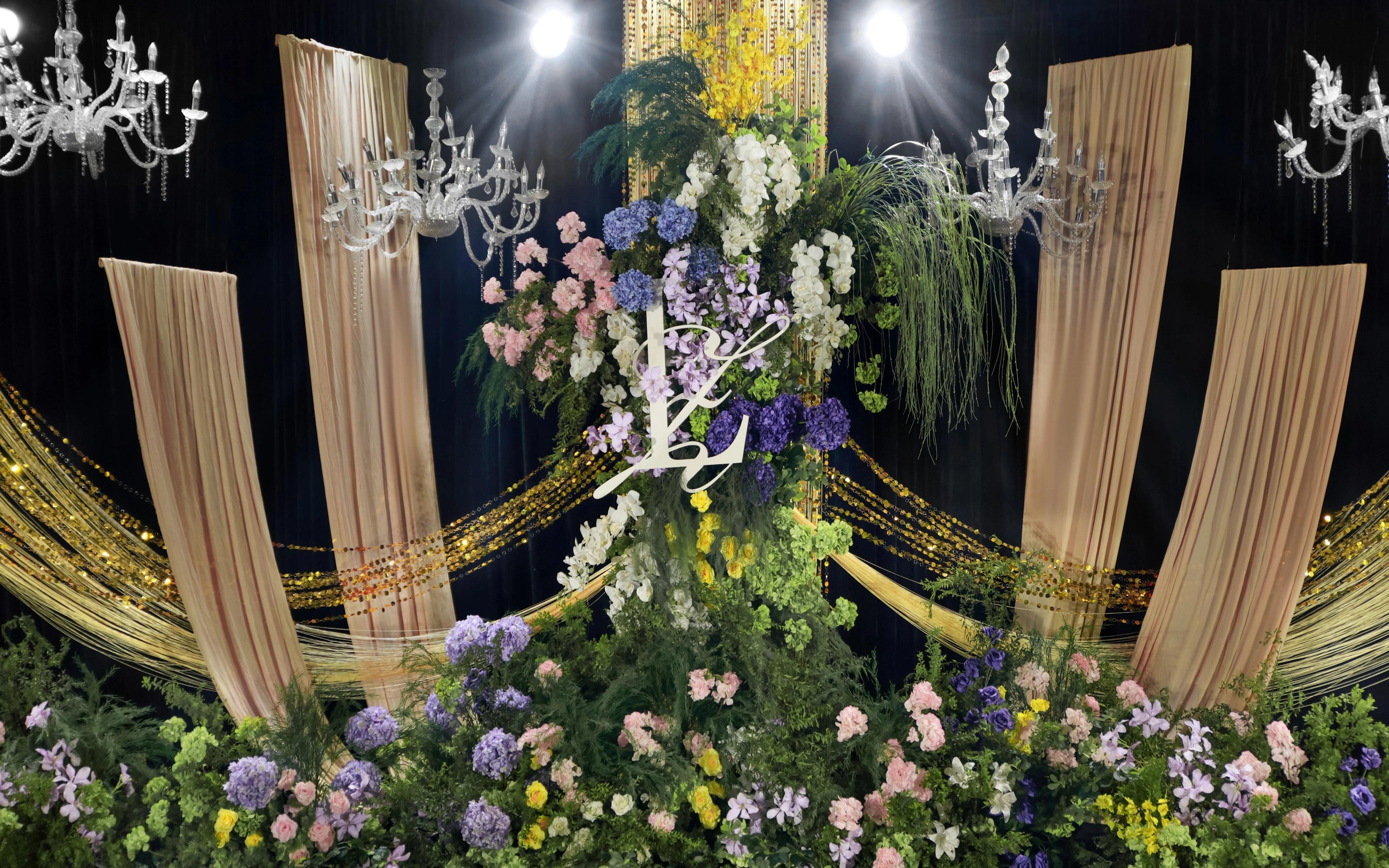 夢幻紫綠色系韓式婚禮