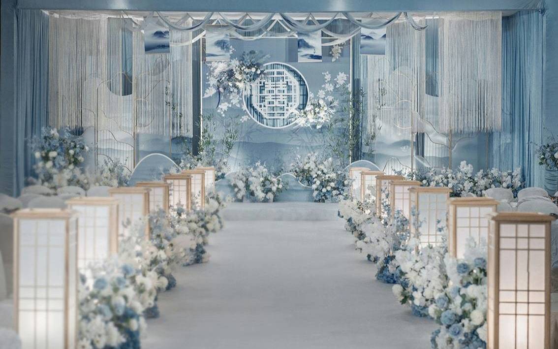 浪漫高端婚礼布置搭建含四大