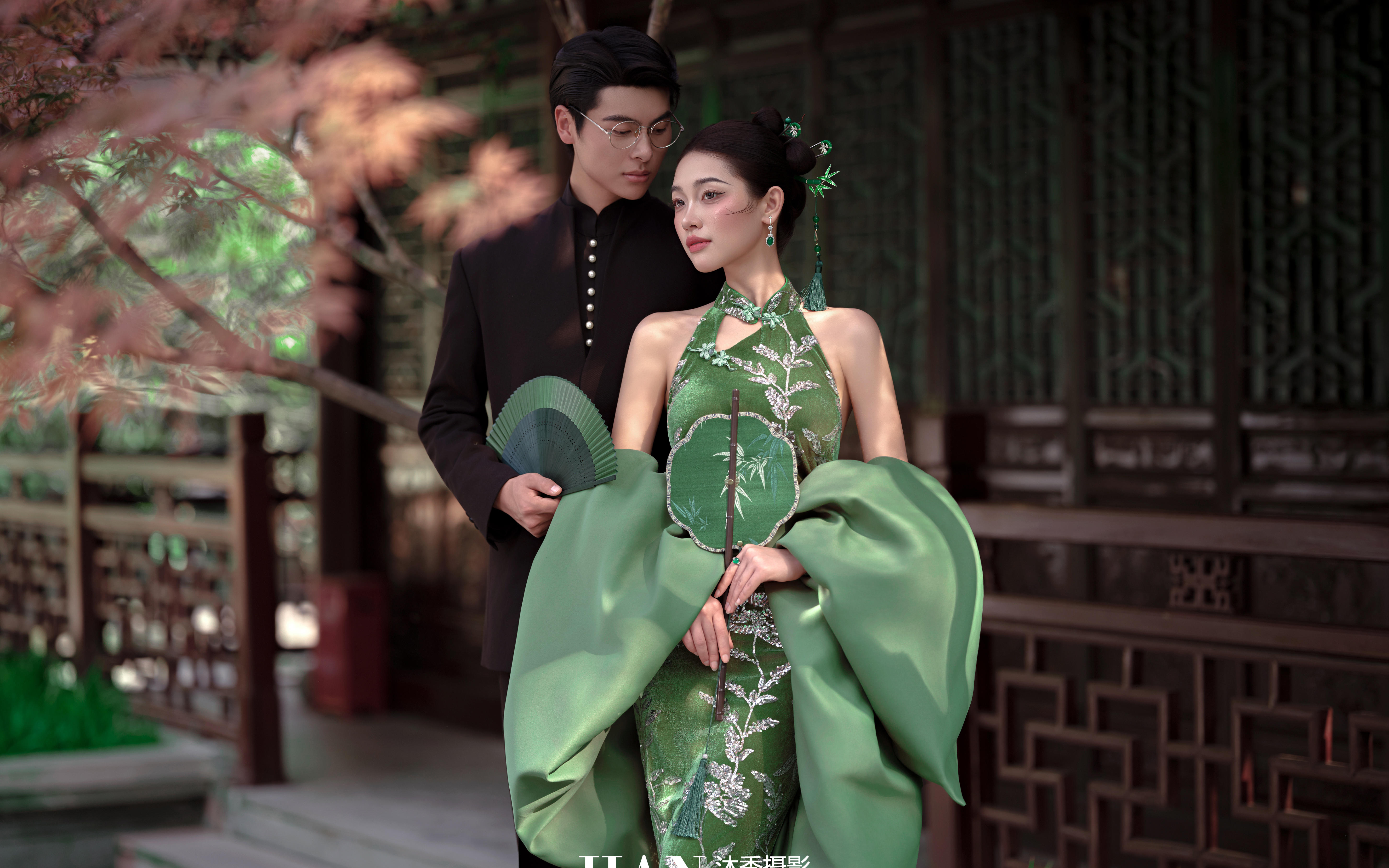美到骨子里的东方美学🍃园林新中式婚纱照