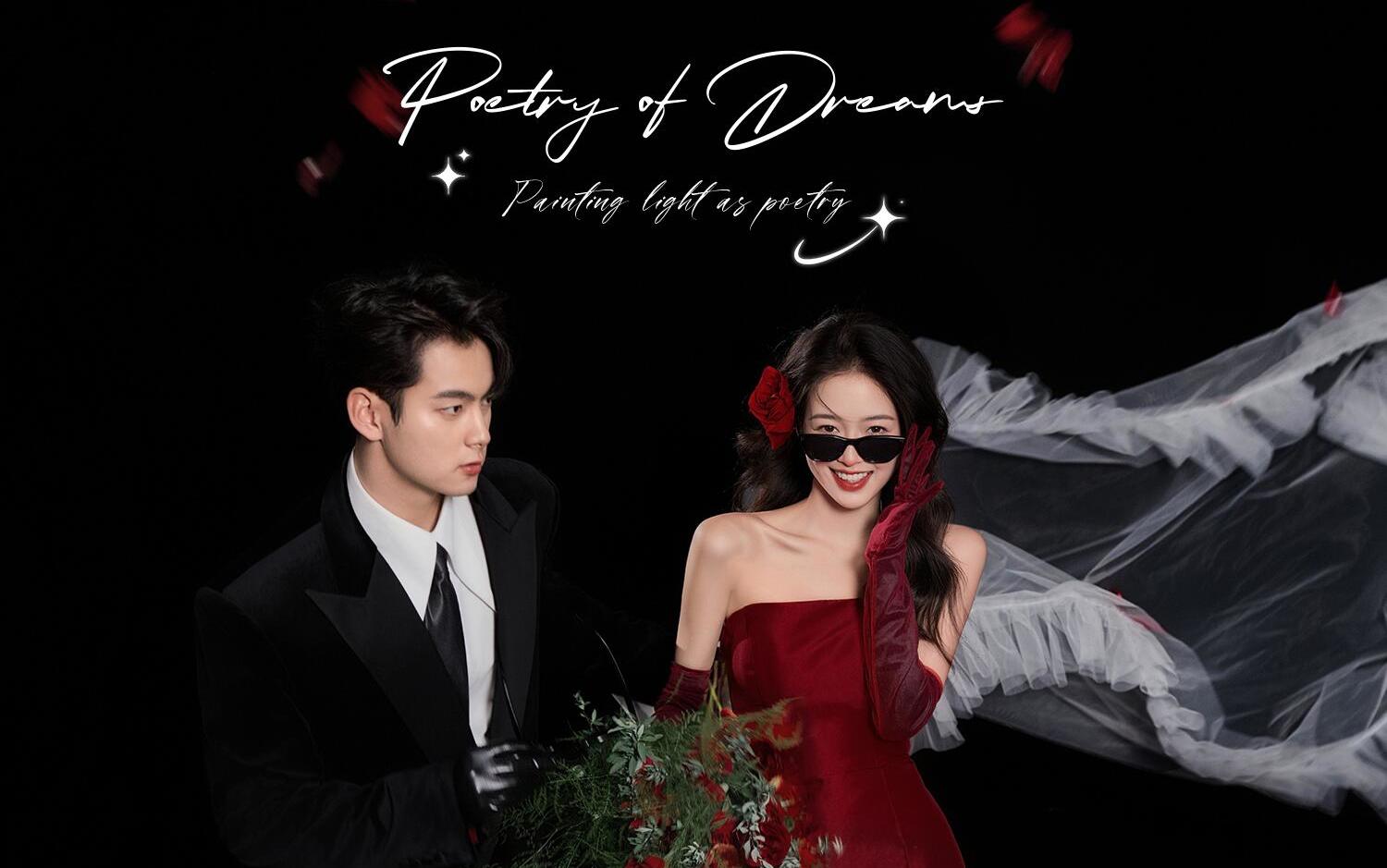 又欲又飒❗️这组杂志风婚纱照直接美成画报