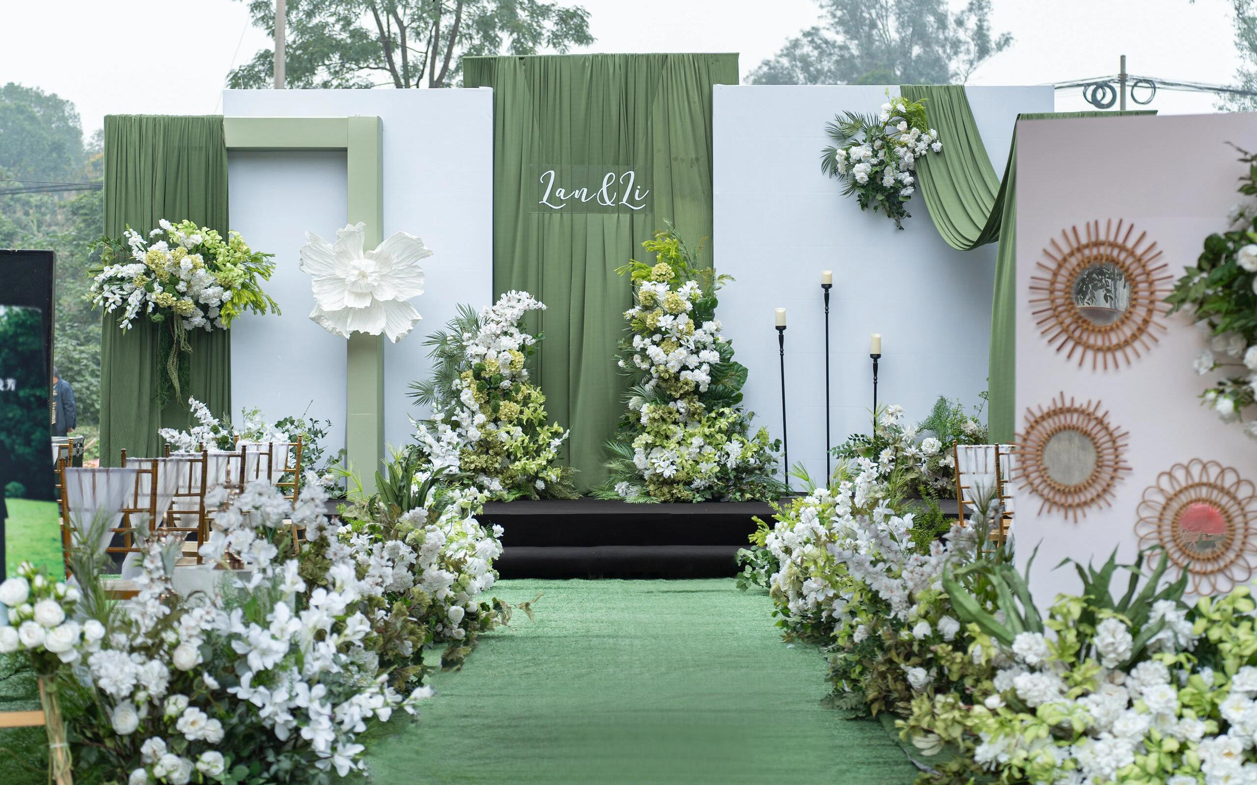 臻愛婚禮｜白綠系小清新婚禮