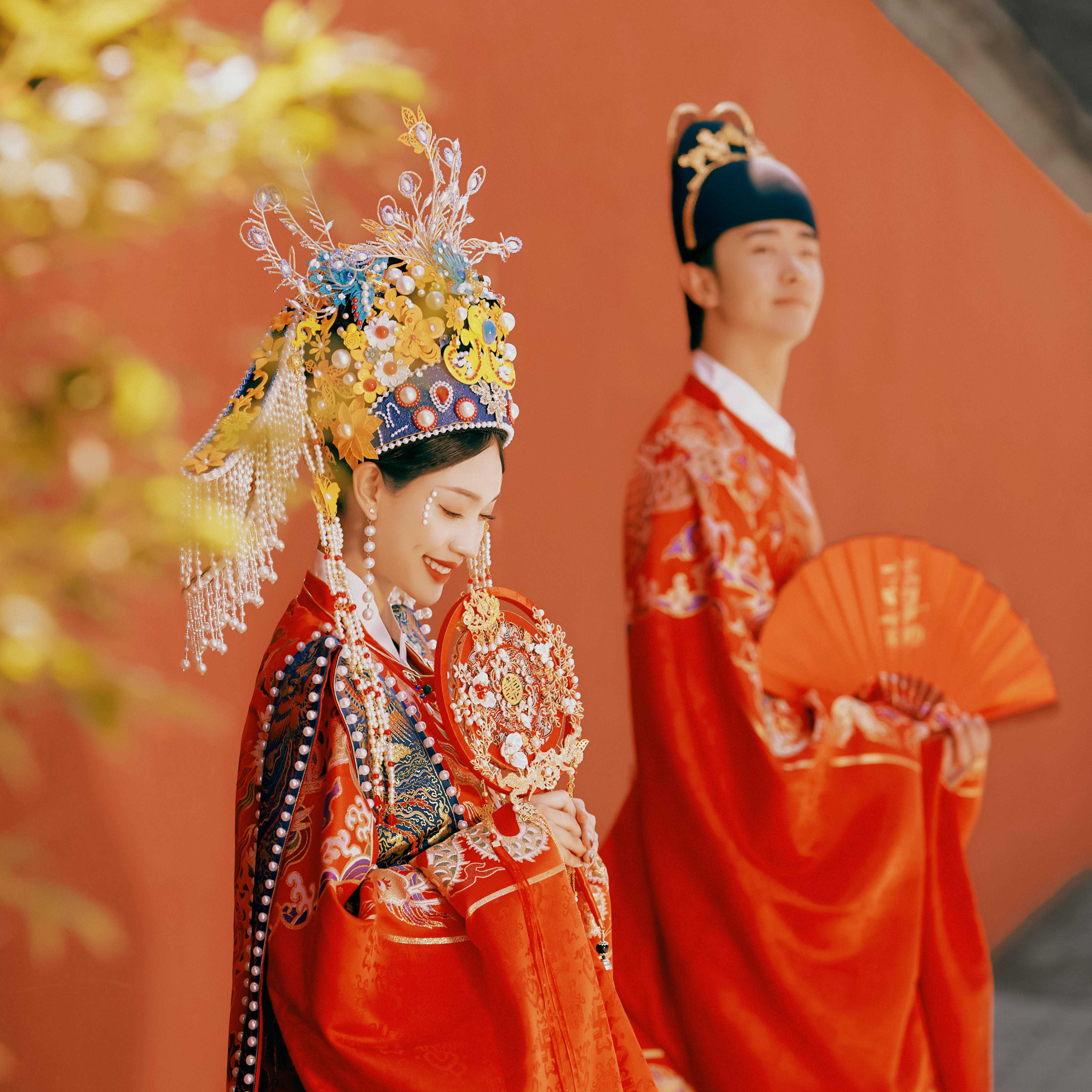 宫中国风喜嫁故宫婚纱照-飞鱼摄影