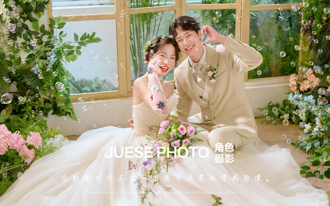 花房婚紗照甜成泡泡少女??美到失語(yǔ)