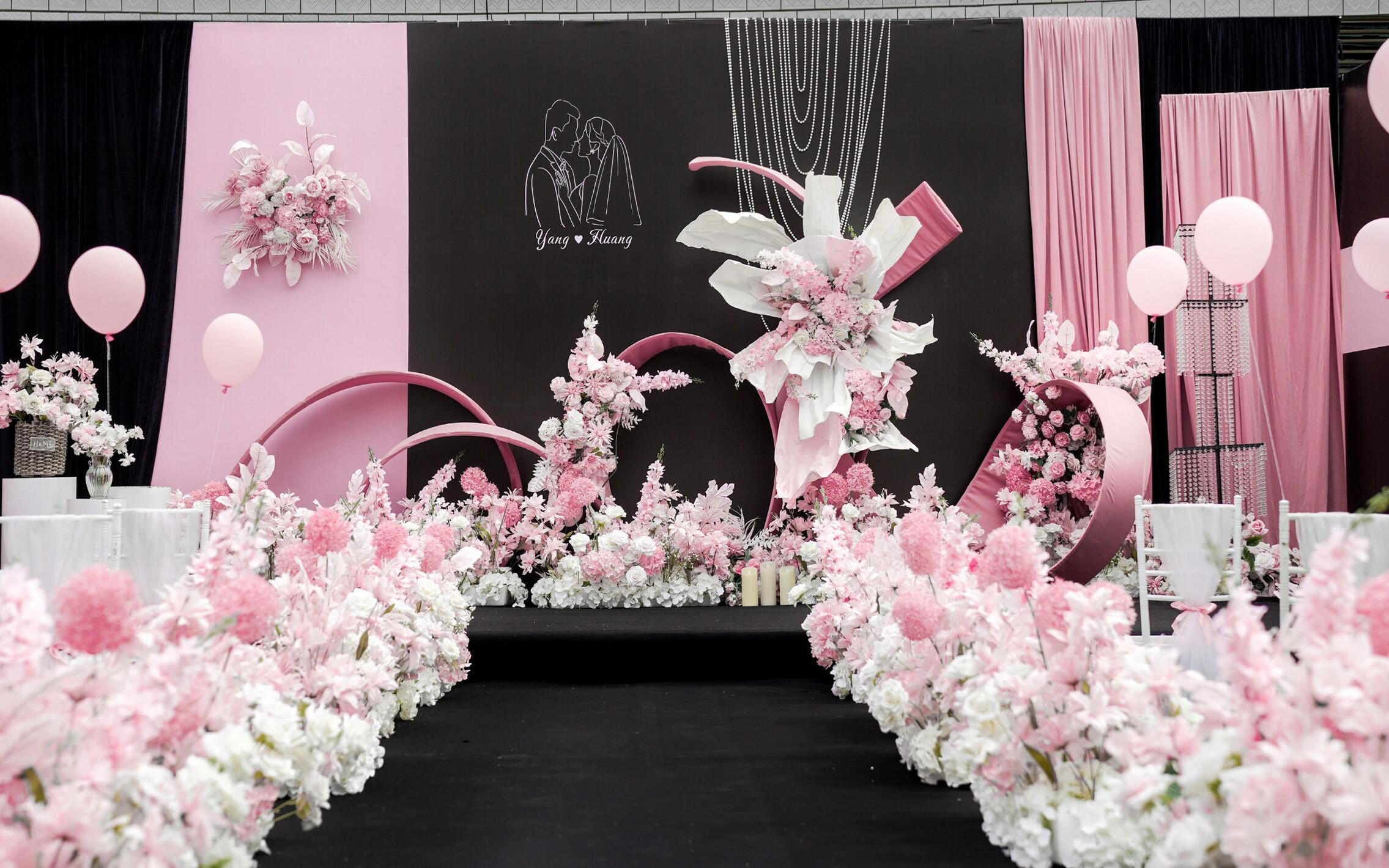 臻愛婚禮｜高級感撞色粉黑婚禮